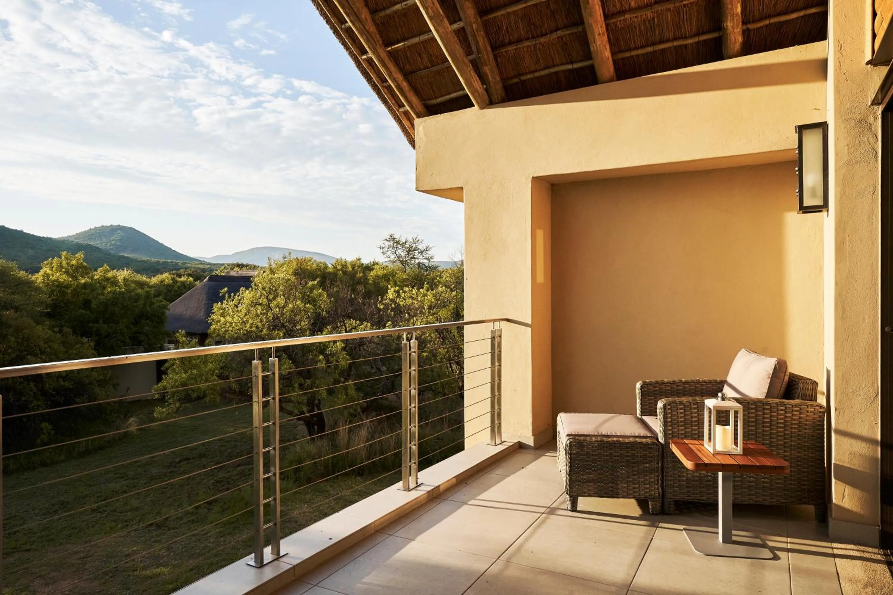 Patio in Letamo at Qwabi Private Game Reserve by NEWMARK