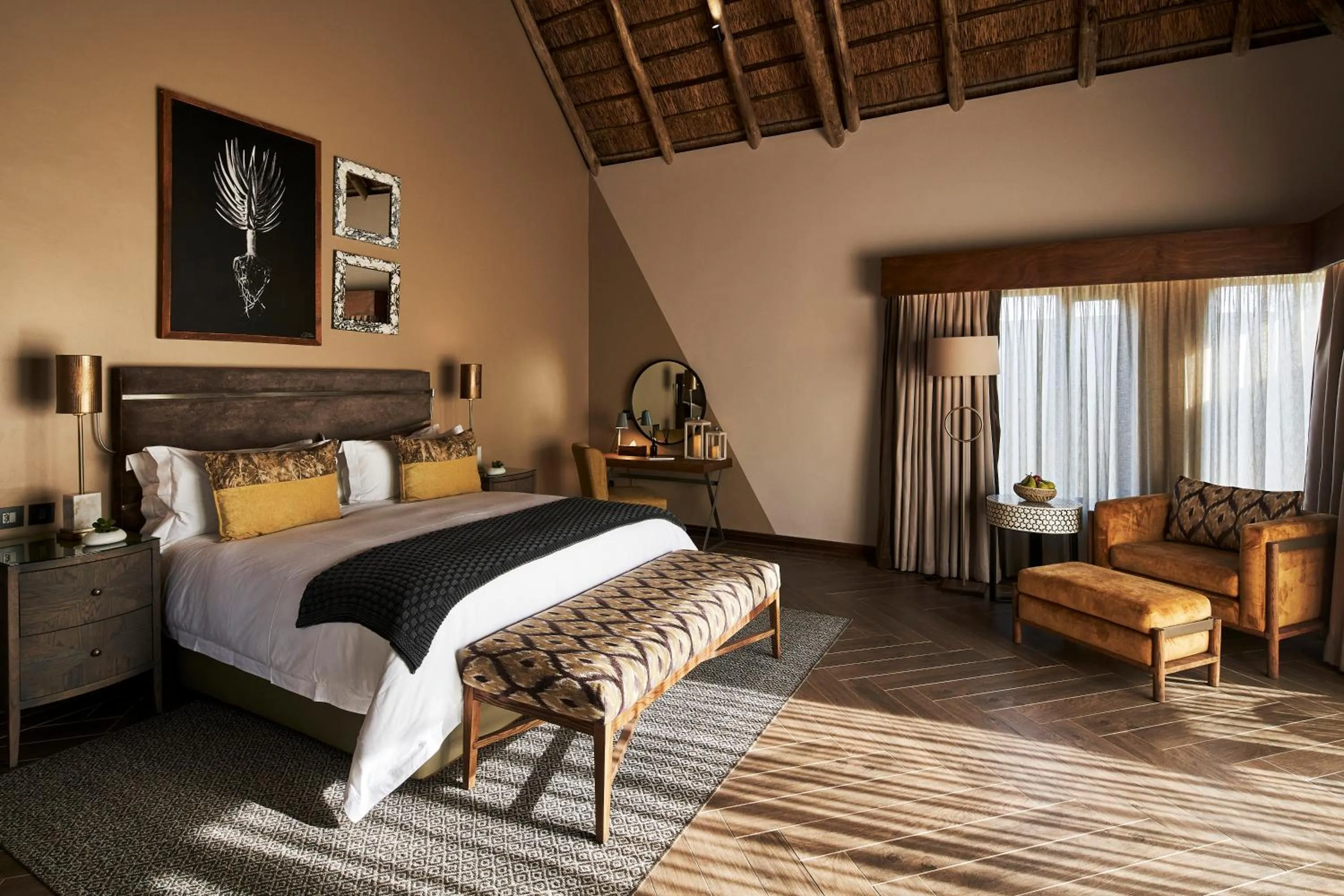 Bedroom, Bed in Letamo at Qwabi Private Game Reserve by NEWMARK