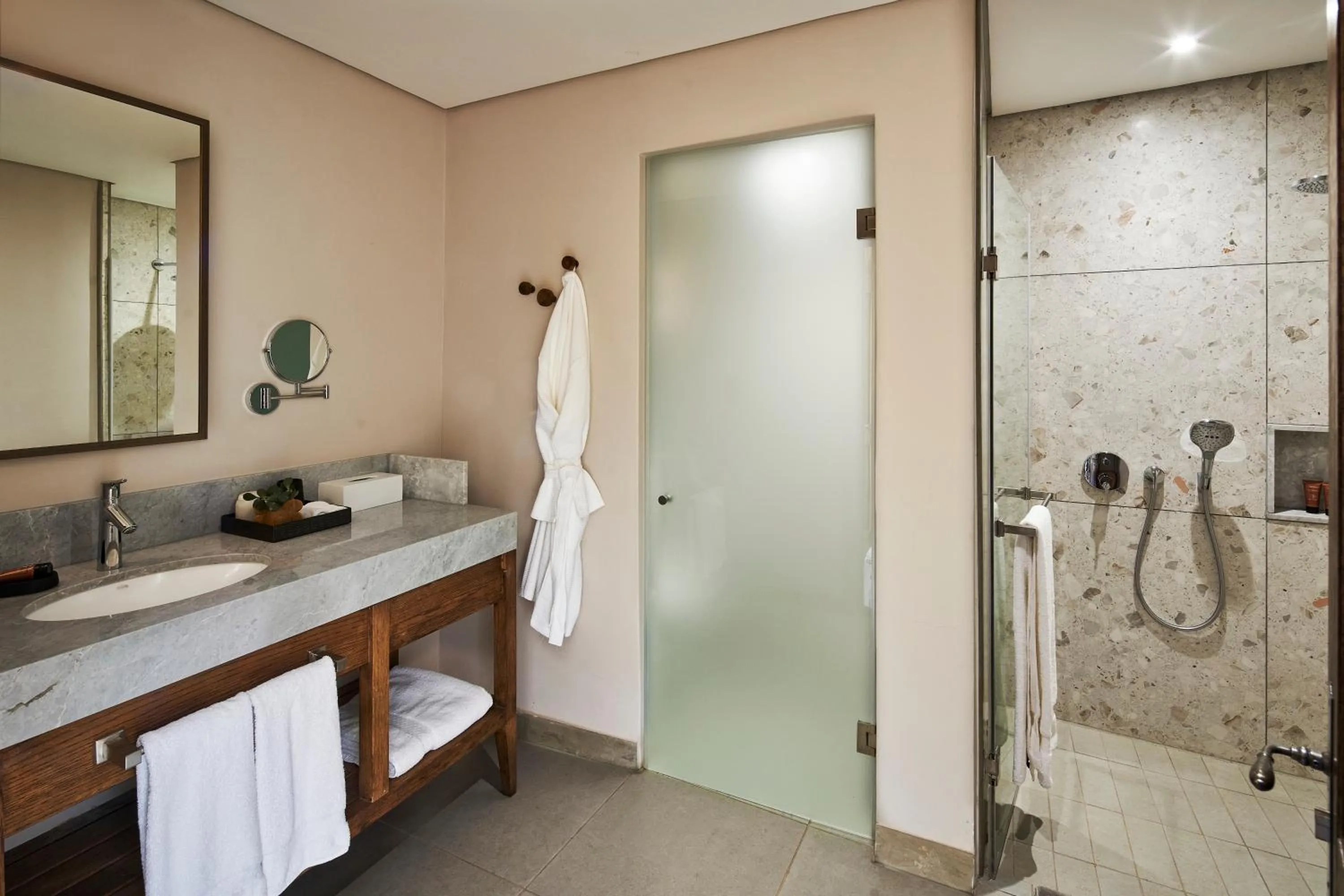 Bathroom in Letamo at Qwabi Private Game Reserve by NEWMARK