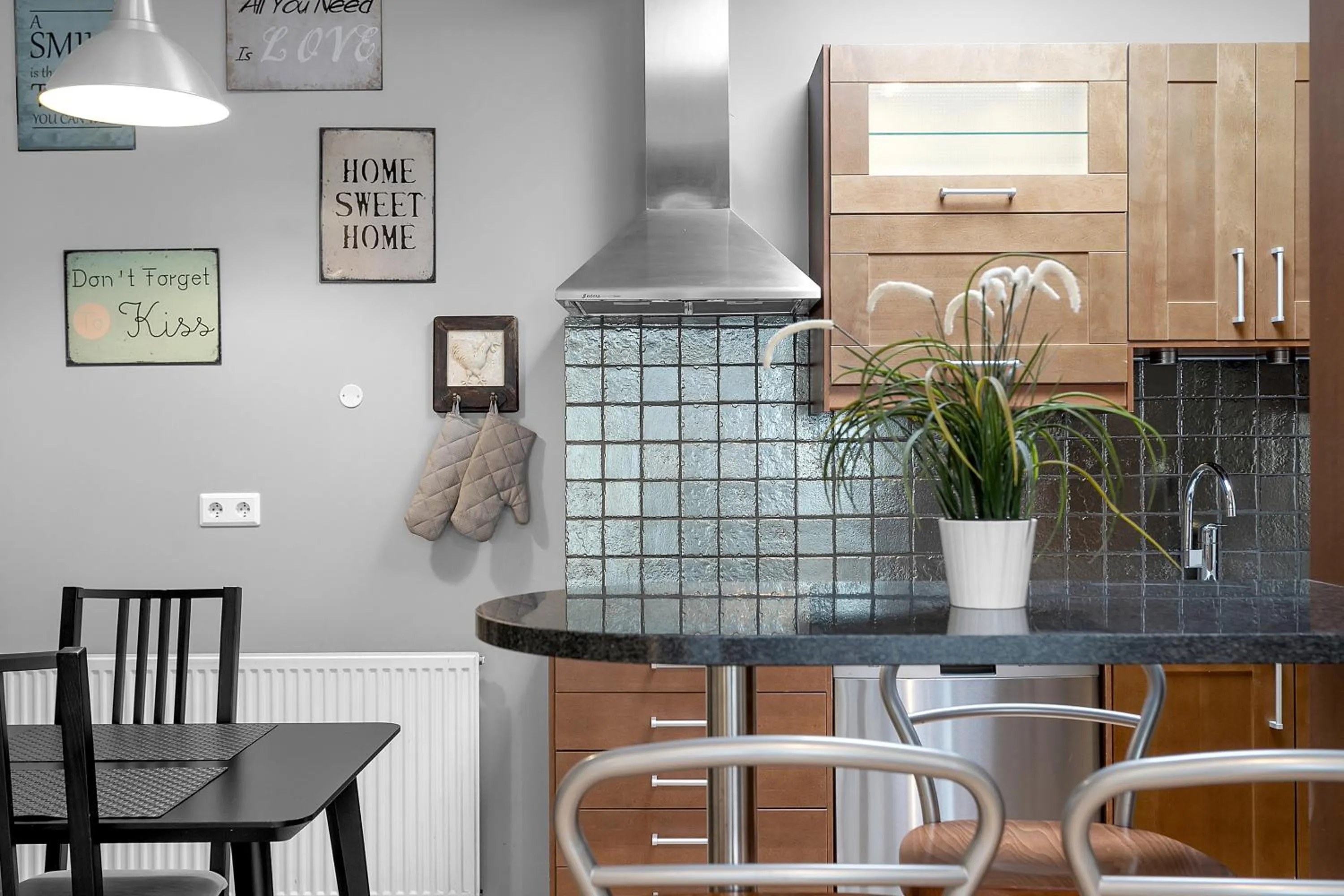 Kitchen or kitchenette in Baron Downtown Apartments by Heimaleiga