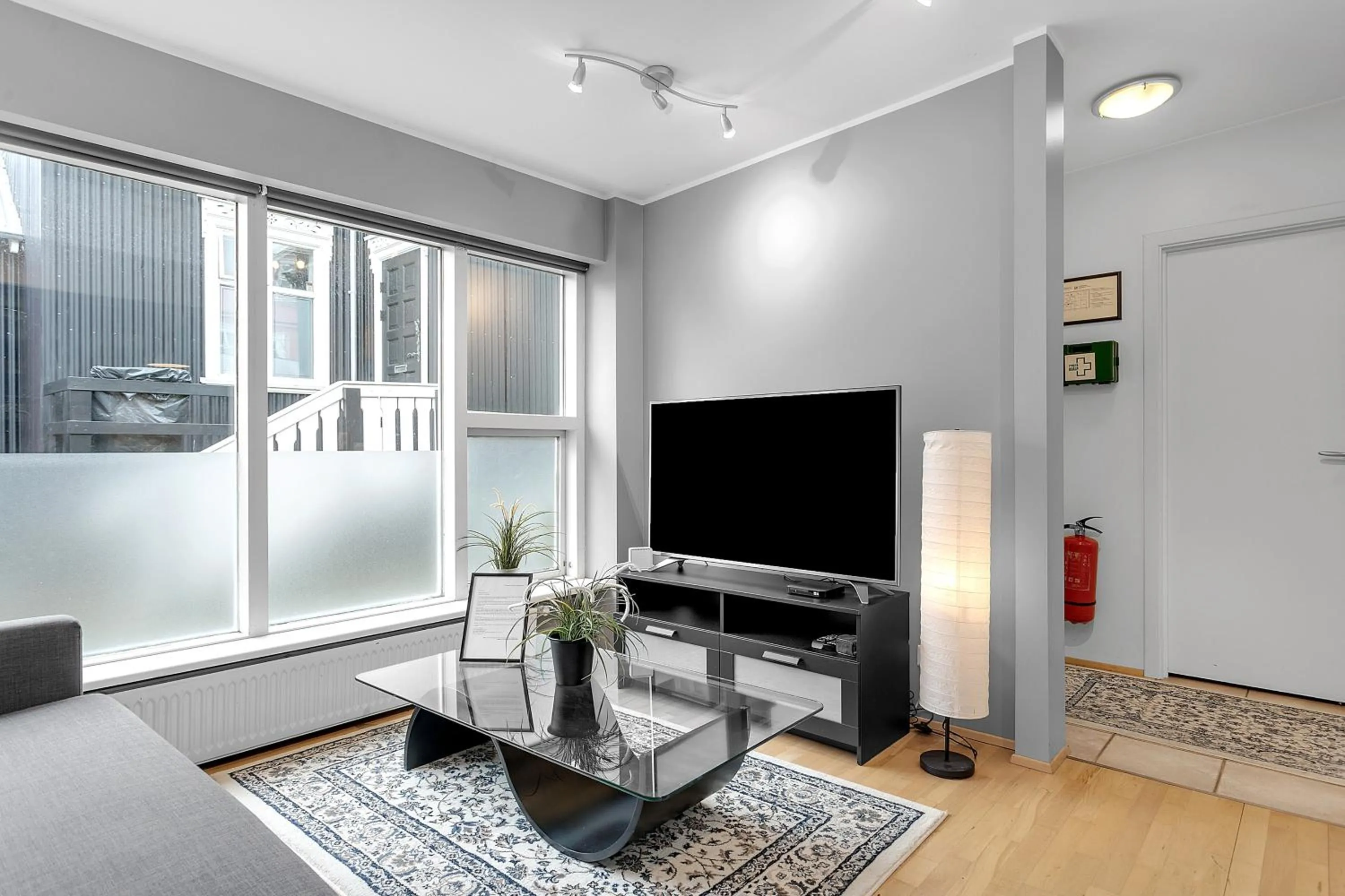 TV and multimedia in Baron Downtown Apartments by Heimaleiga