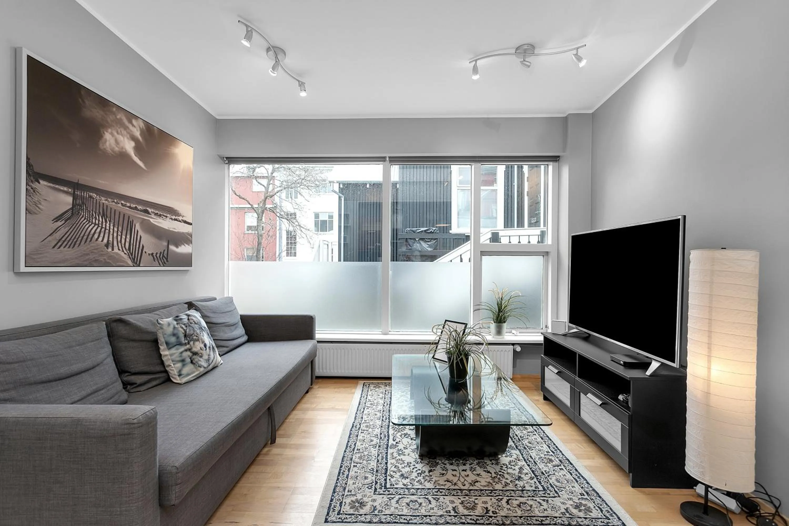 TV and multimedia in Baron Downtown Apartments by Heimaleiga