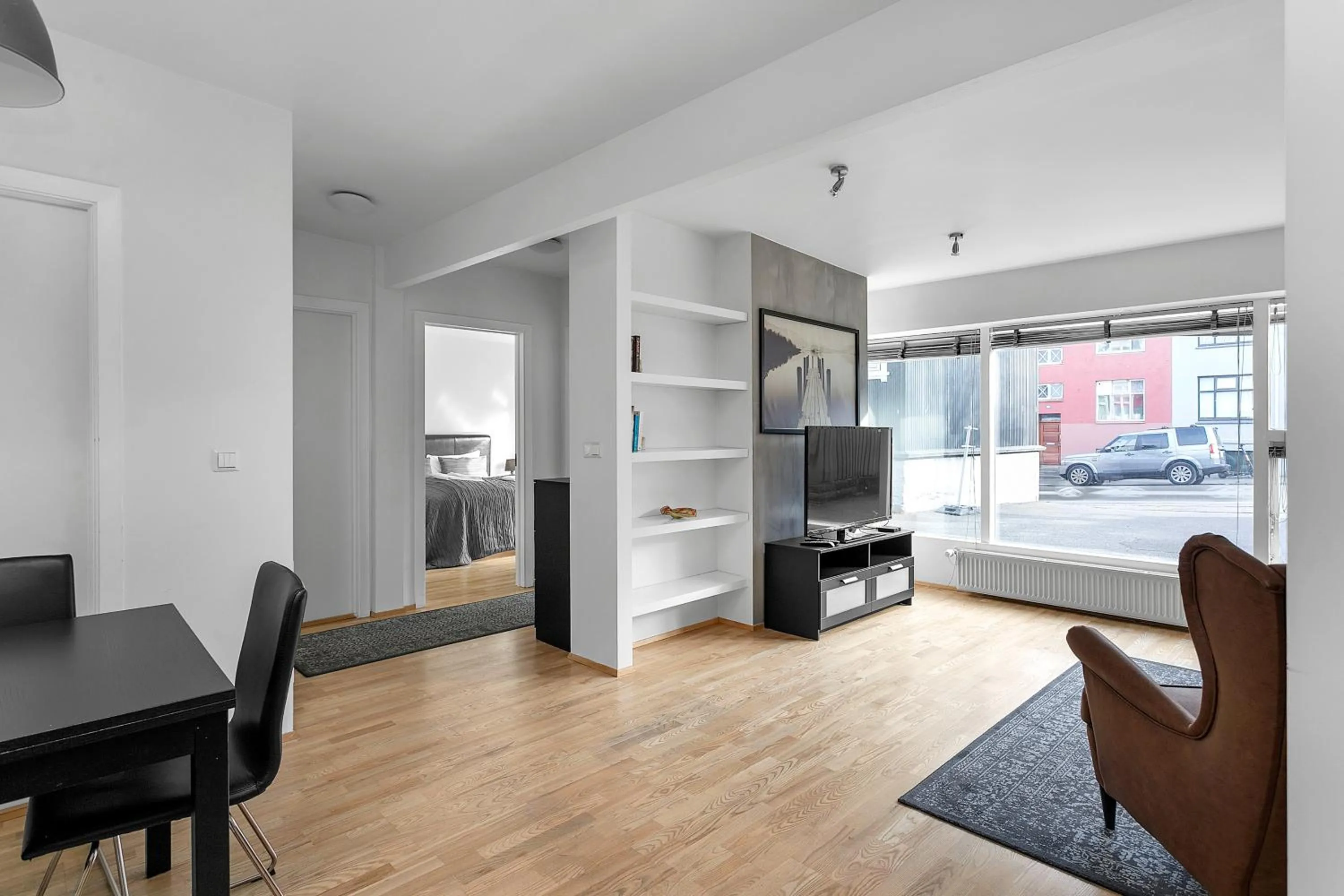 TV and multimedia in Baron Downtown Apartments by Heimaleiga