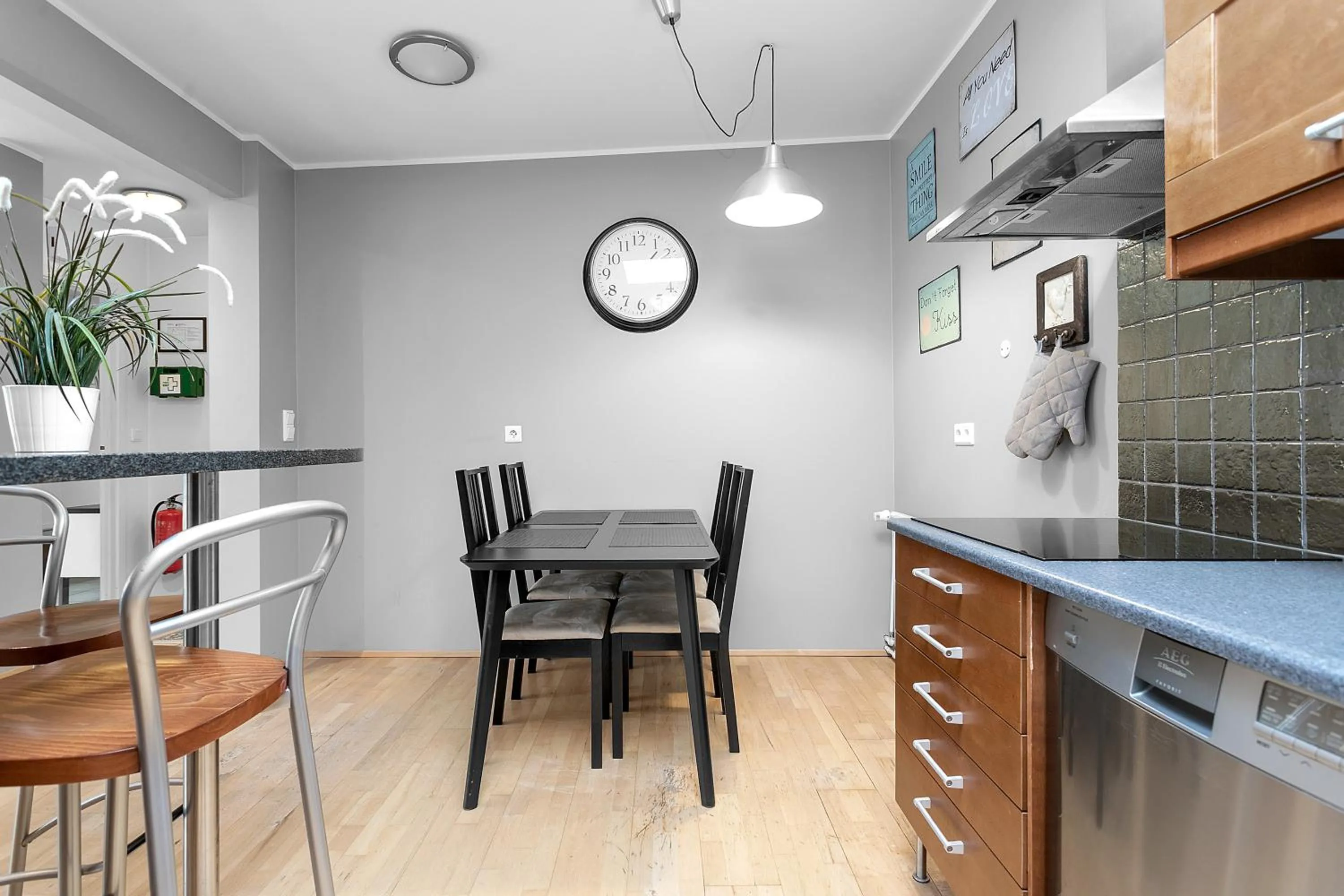 Kitchen or kitchenette in Baron Downtown Apartments by Heimaleiga