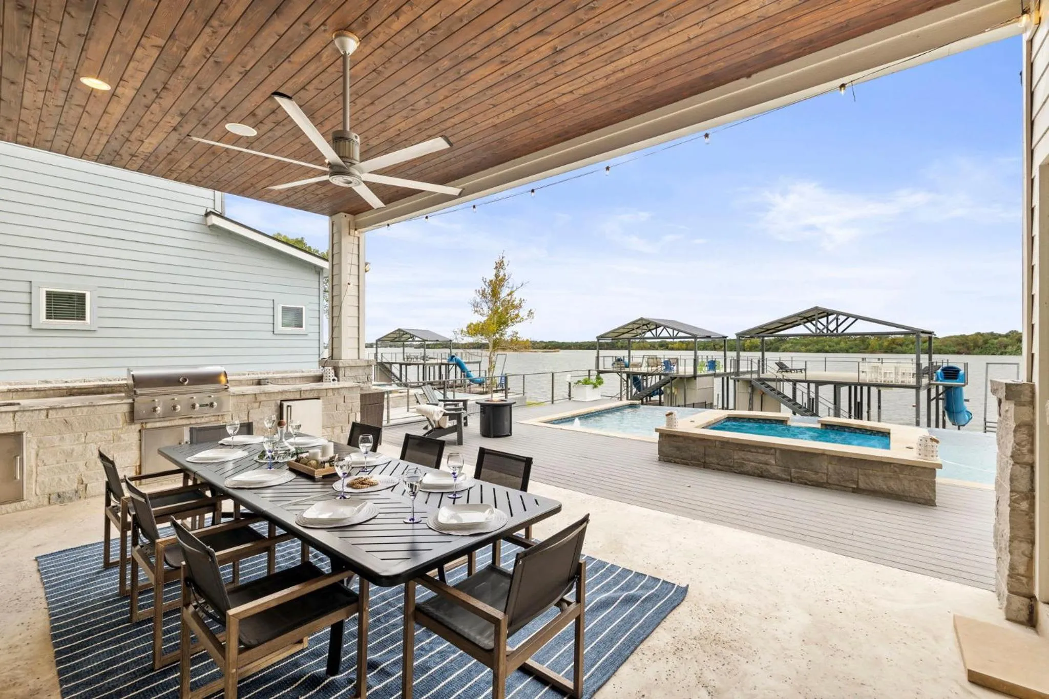 Luxury Waterfront Home with Swimming Pool Hot Tub and 2 Boat Slips