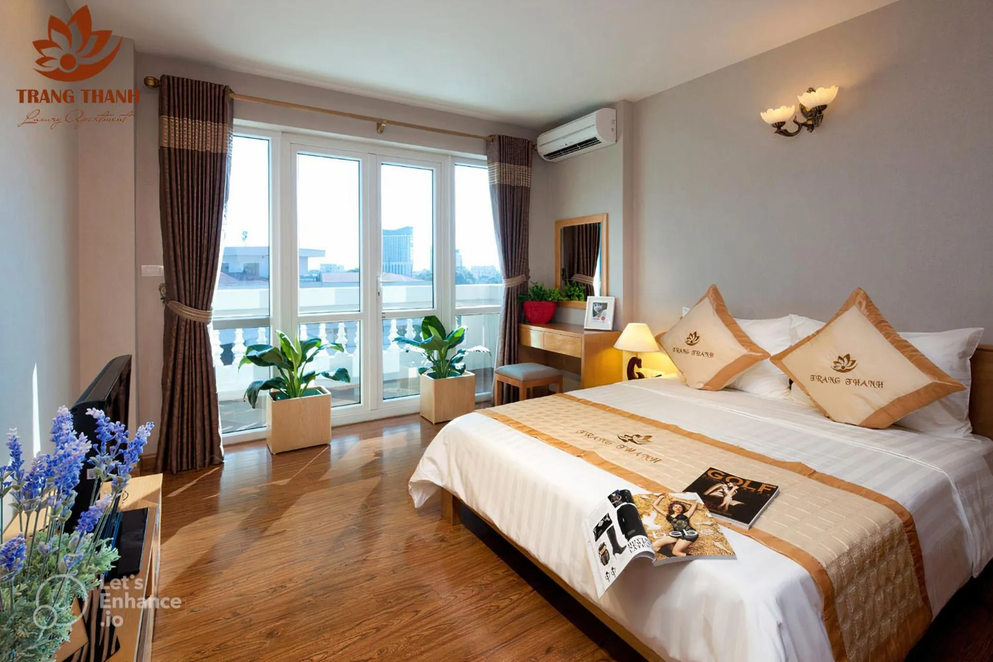 Bedroom, Bed in Trang Thanh Luxury Apartment