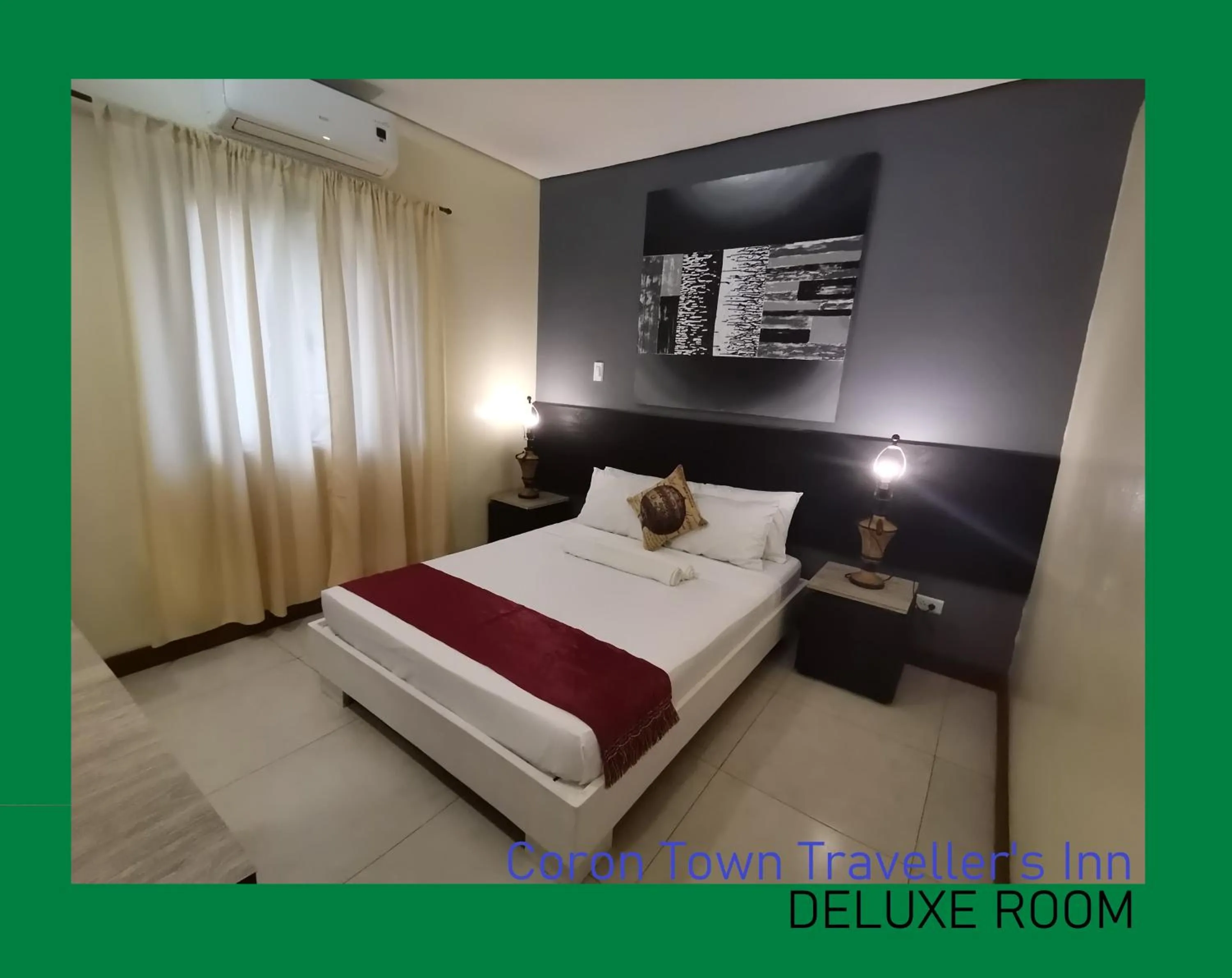 Bedroom, Bed in Coron town travellers inn