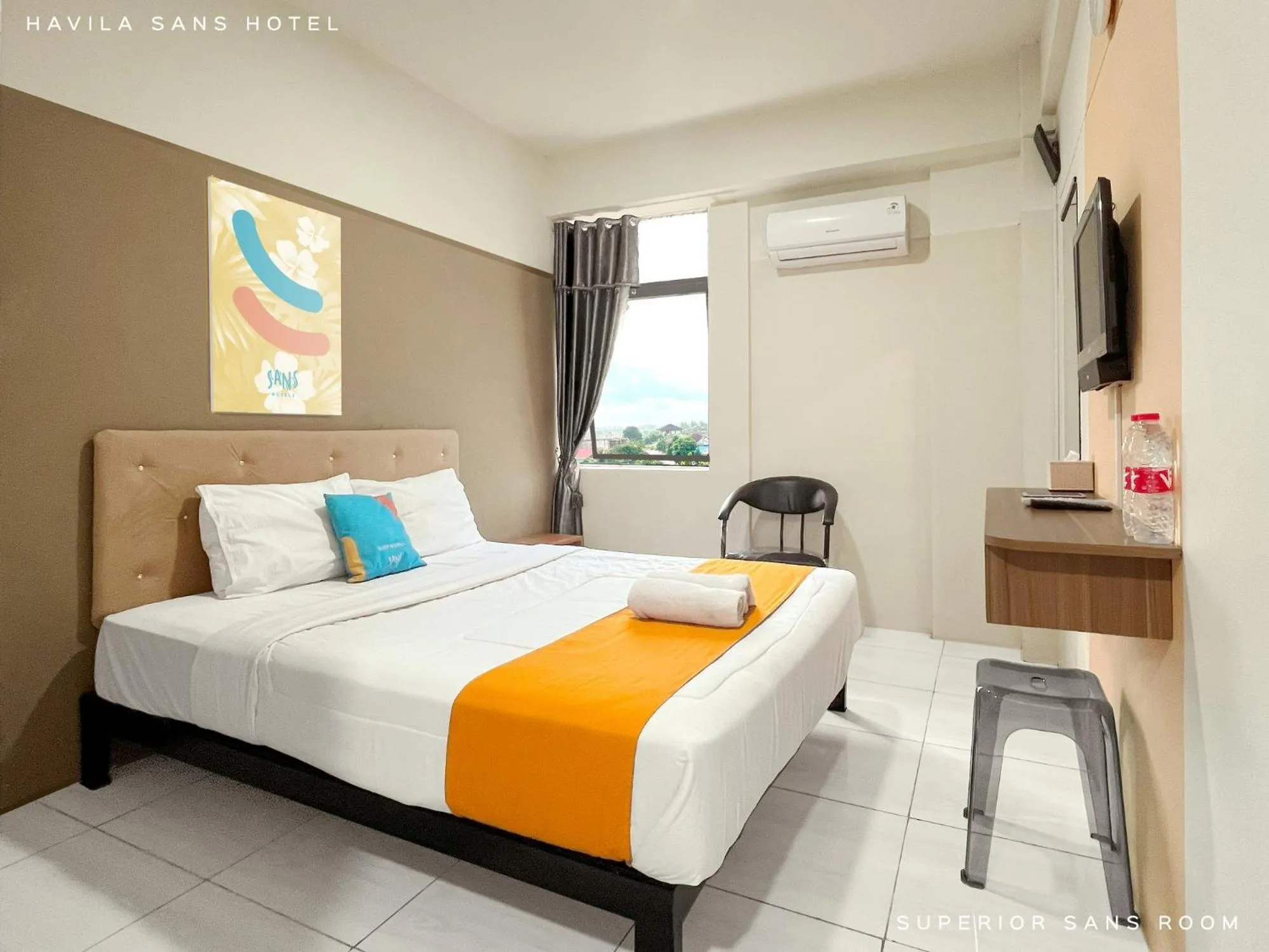 Bed in Sans Hotel Havila Bengkulu