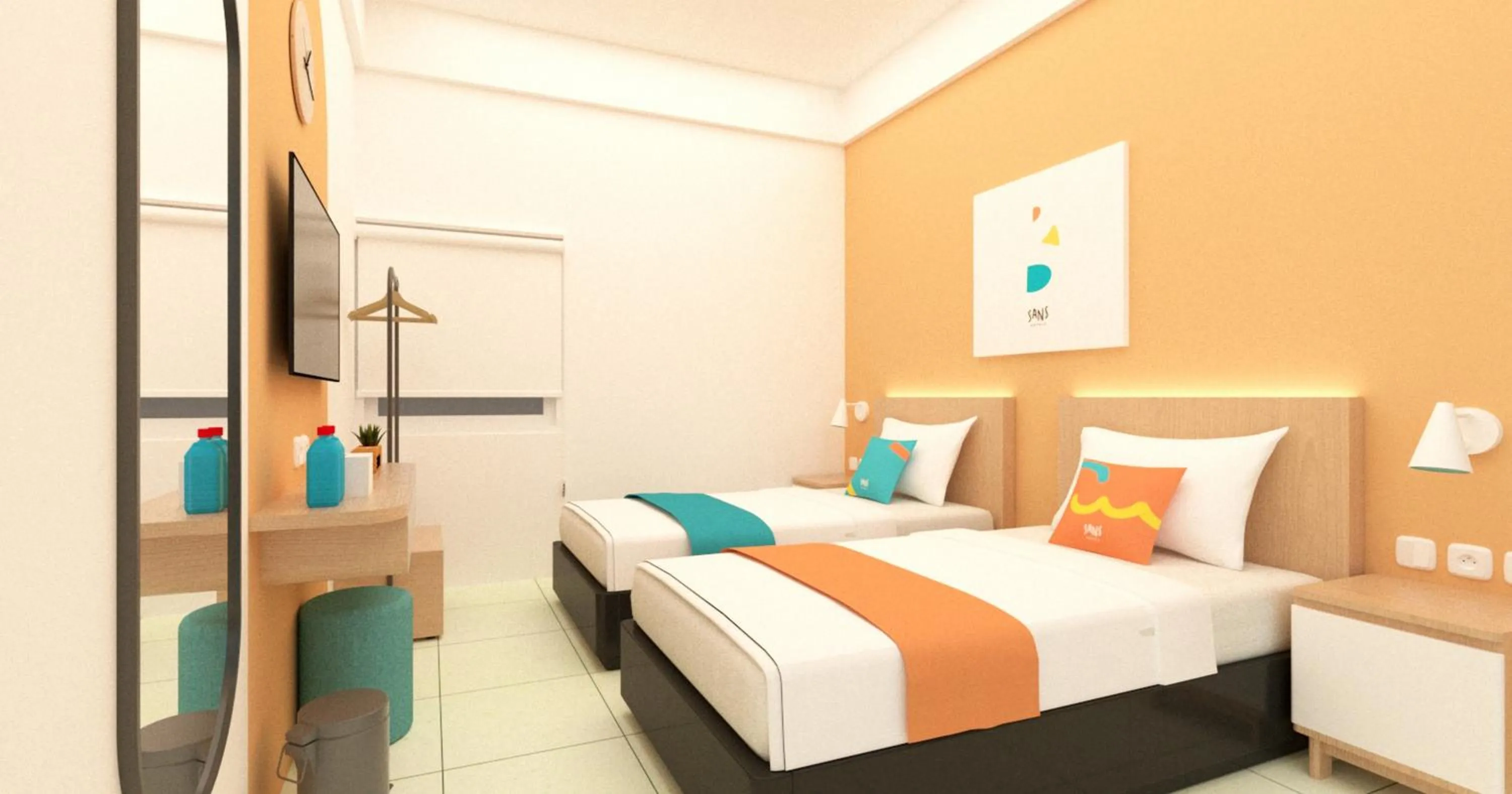 Bedroom, Bed in Sans Hotel Havila Bengkulu