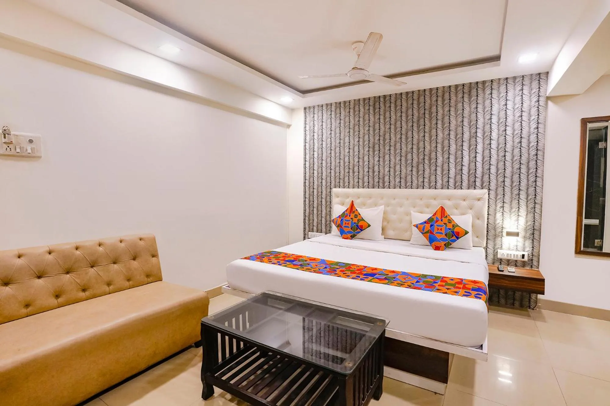 Bed in FabHotel Arsh Executive Inn