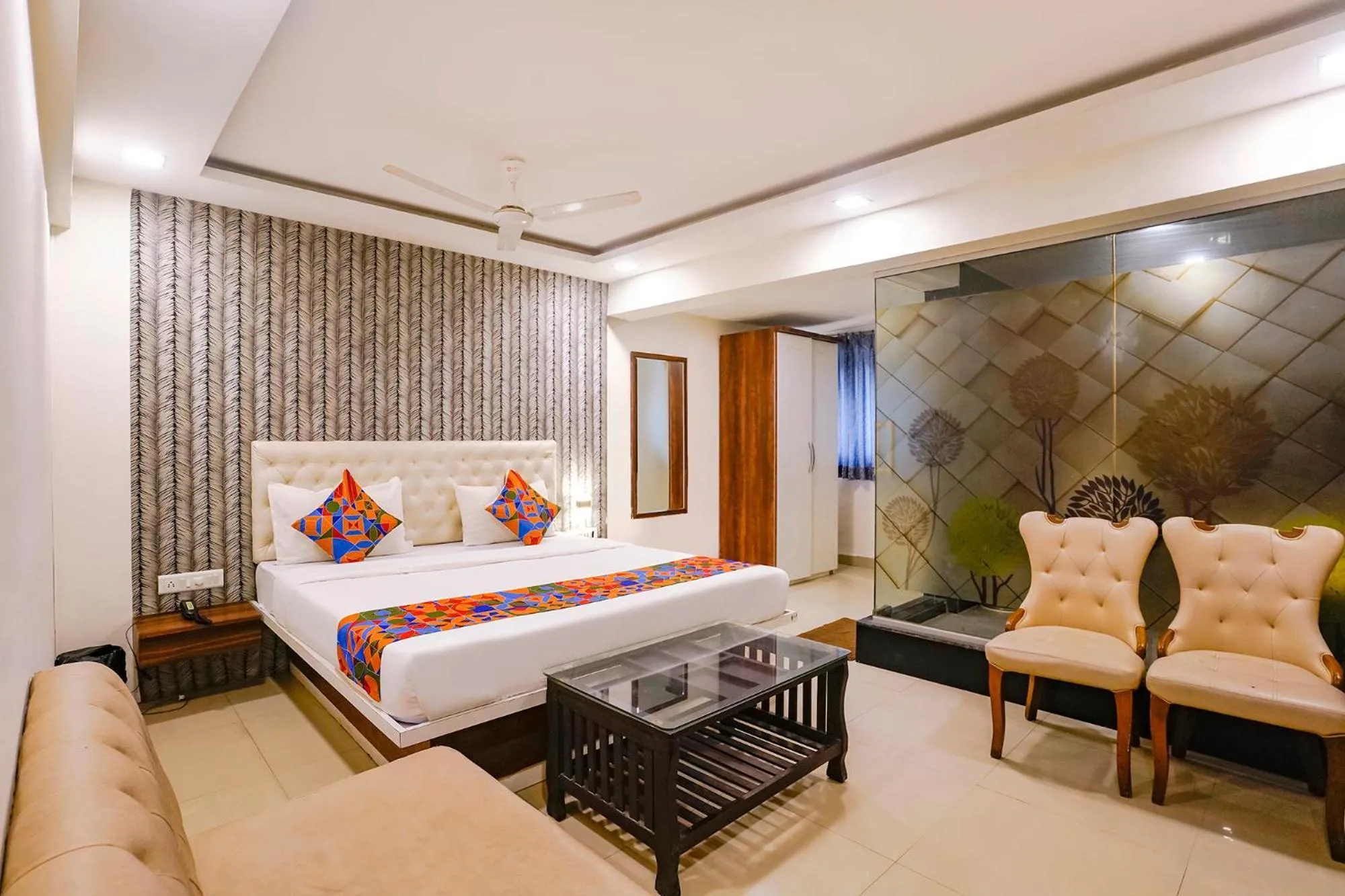 Bed in FabHotel Arsh Executive Inn
