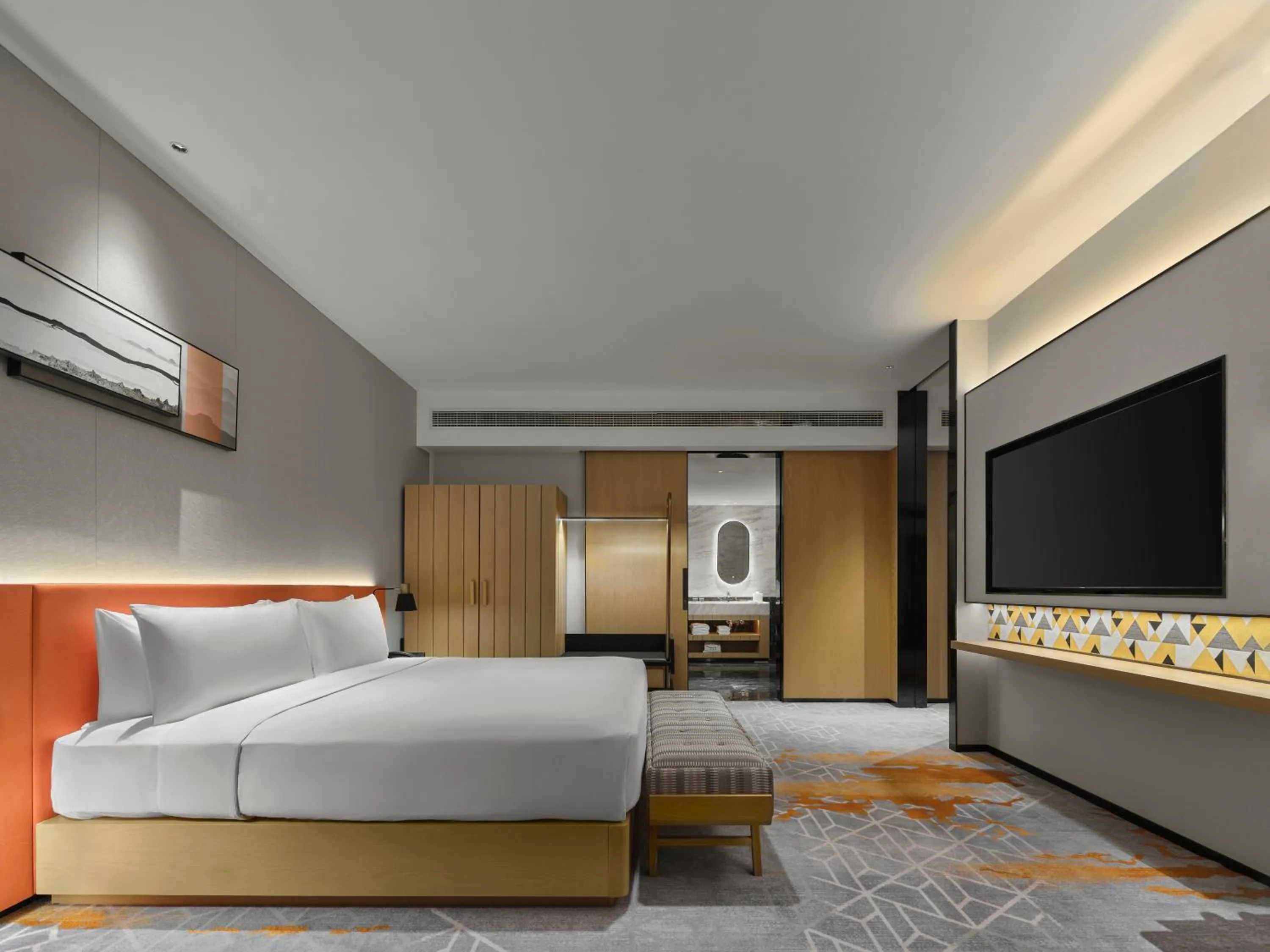 Bed in Hilton Garden Inn Jiaxing Xiuzhou