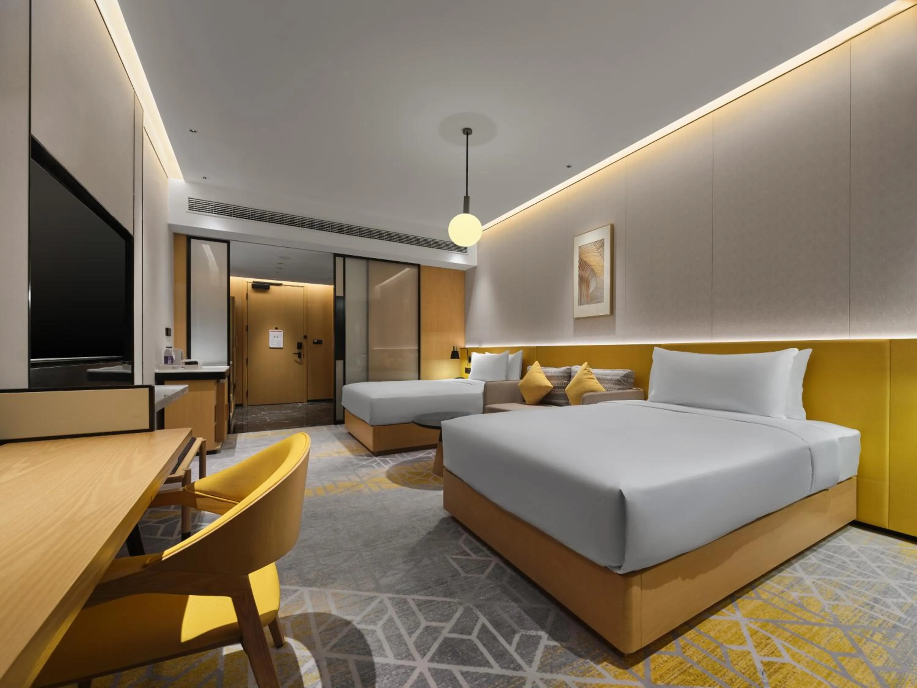 Bed in Hilton Garden Inn Jiaxing Xiuzhou