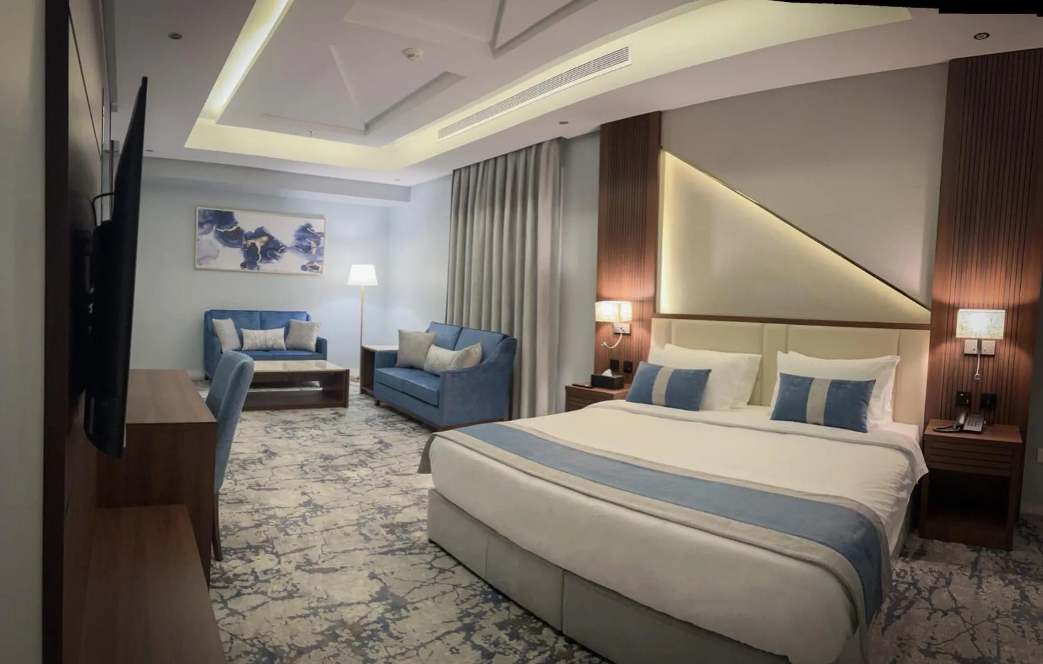 Bed in Level Nine Hotel