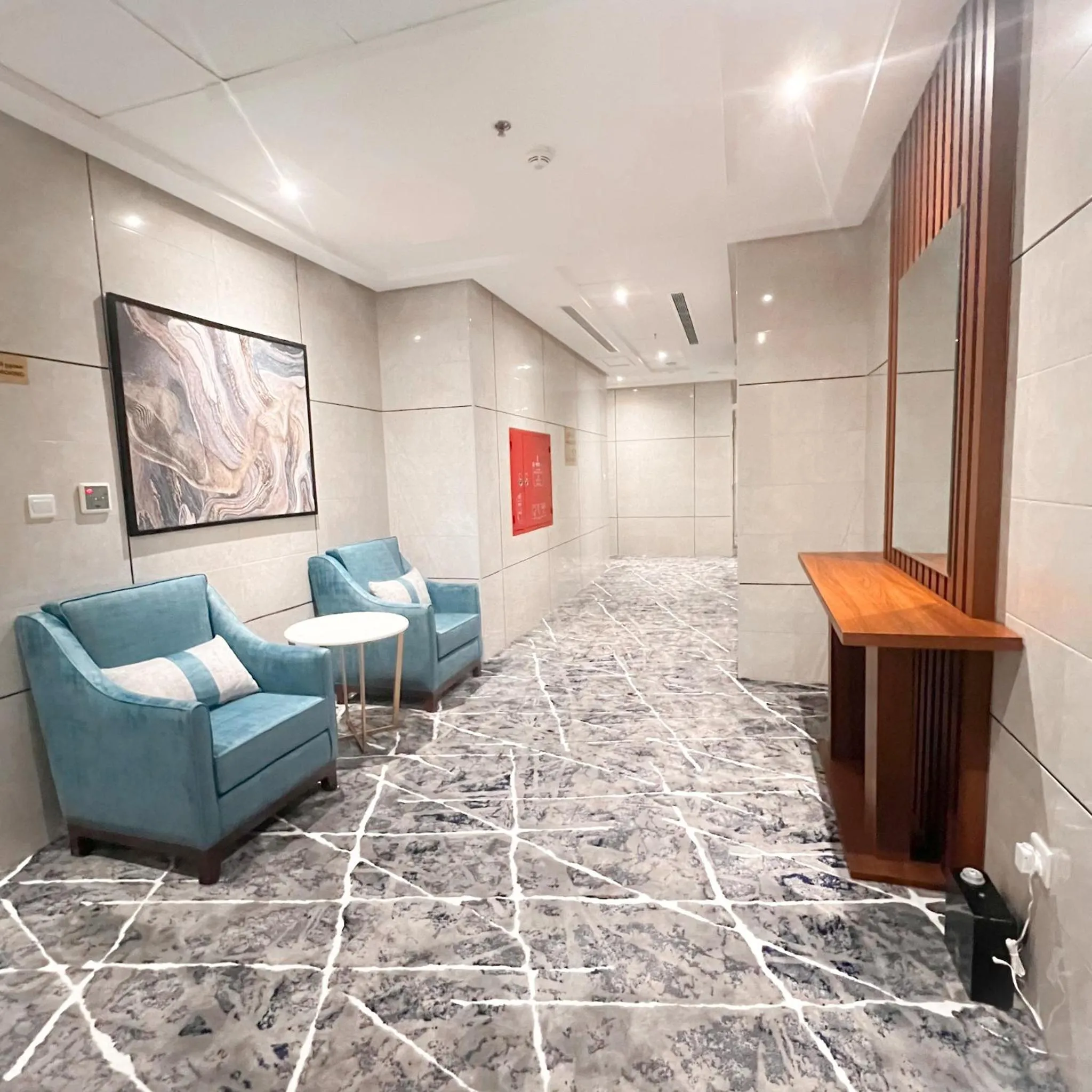 Seating area in Level Nine Hotel