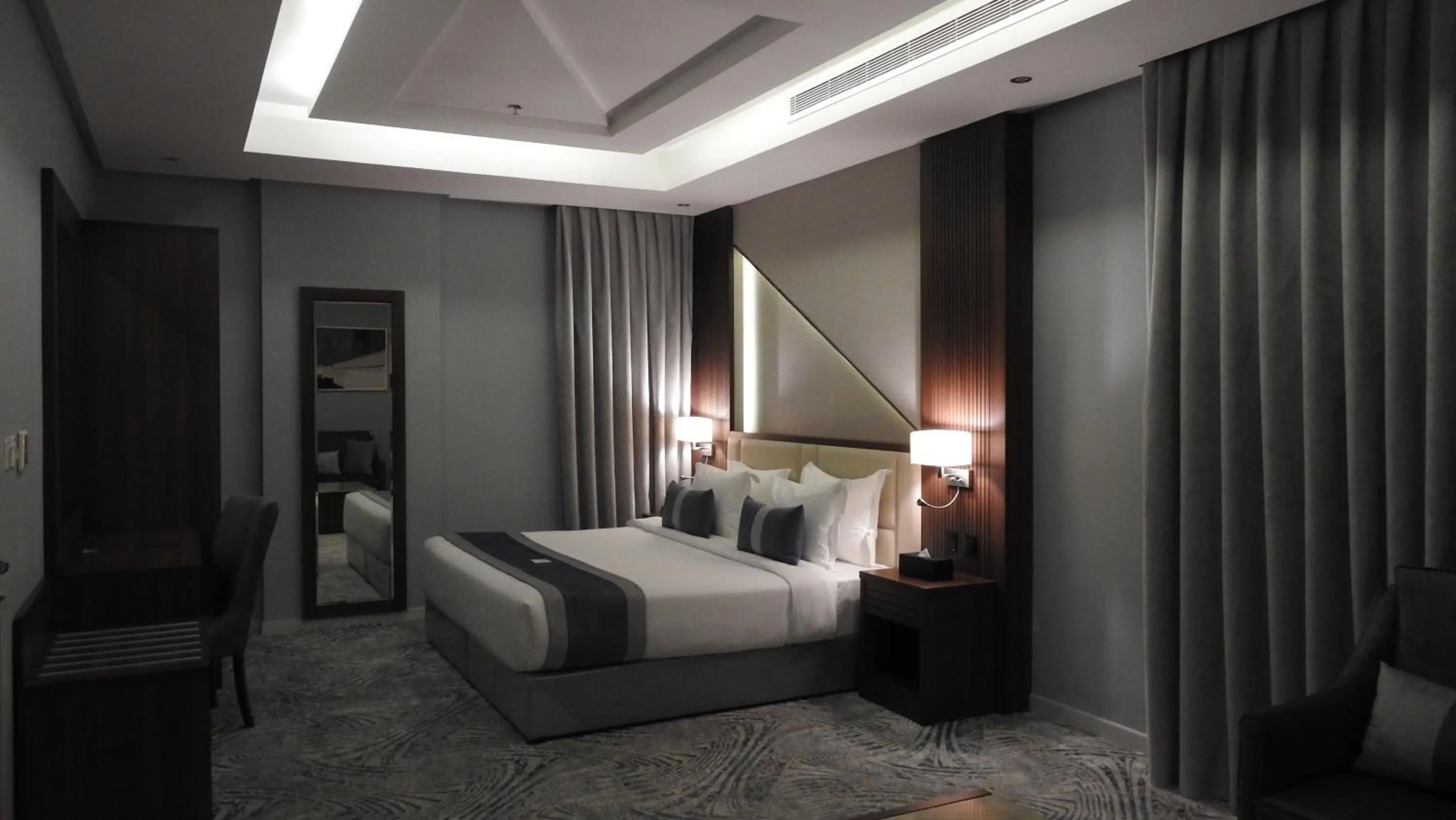 Bed in Level Nine Hotel