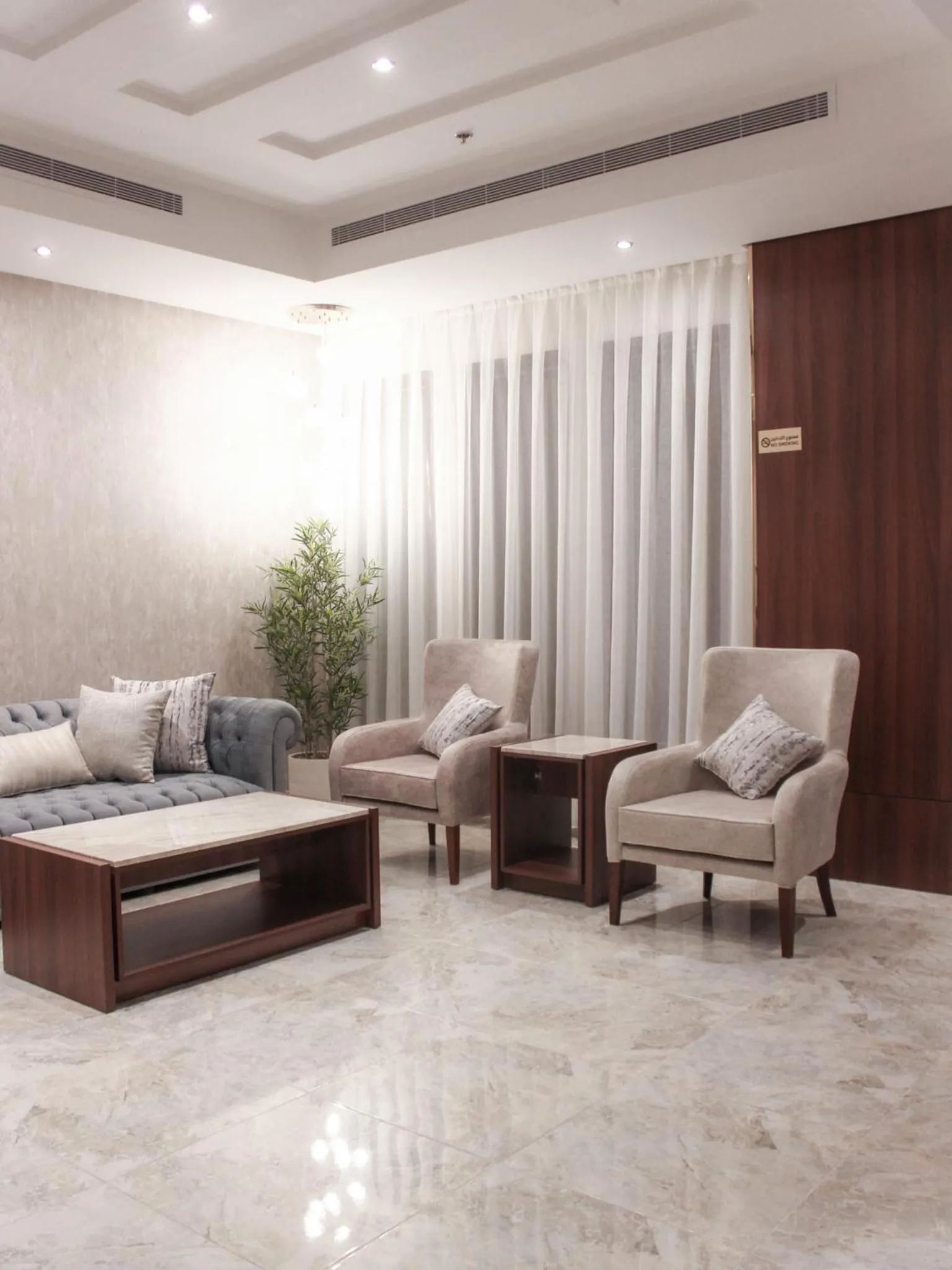 Seating area in Level Nine Hotel