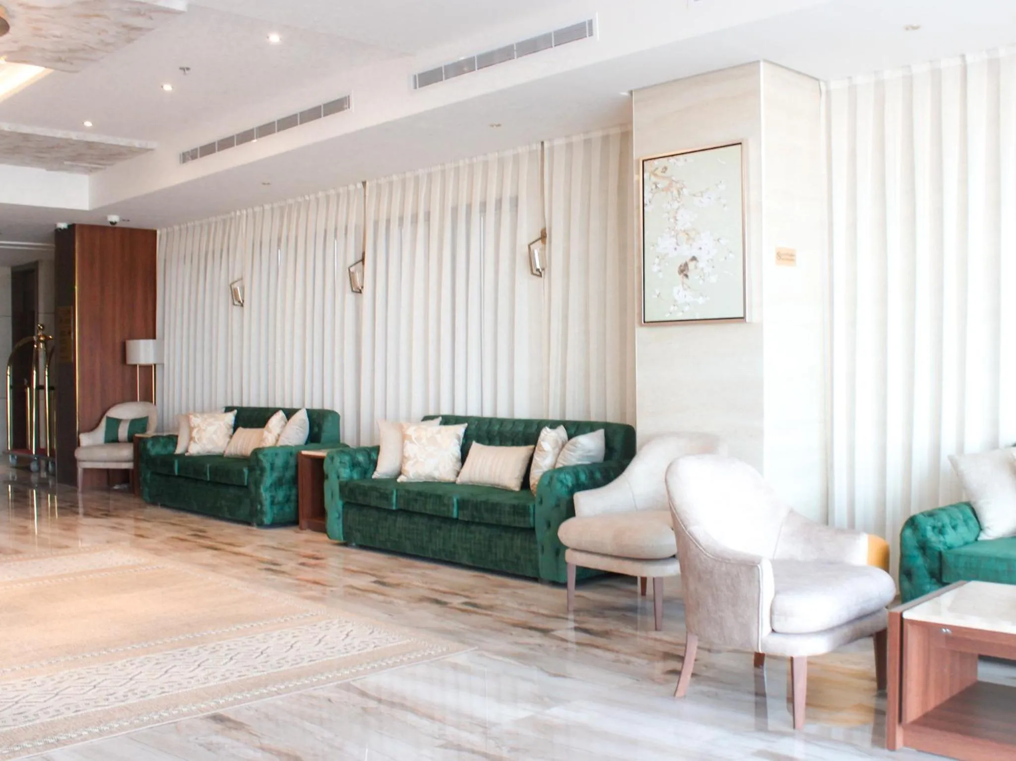 Seating area in Level Nine Hotel