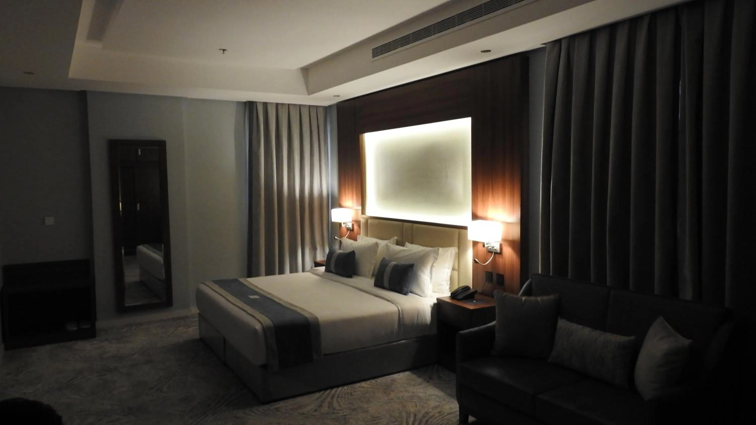 Bed in Level Nine Hotel