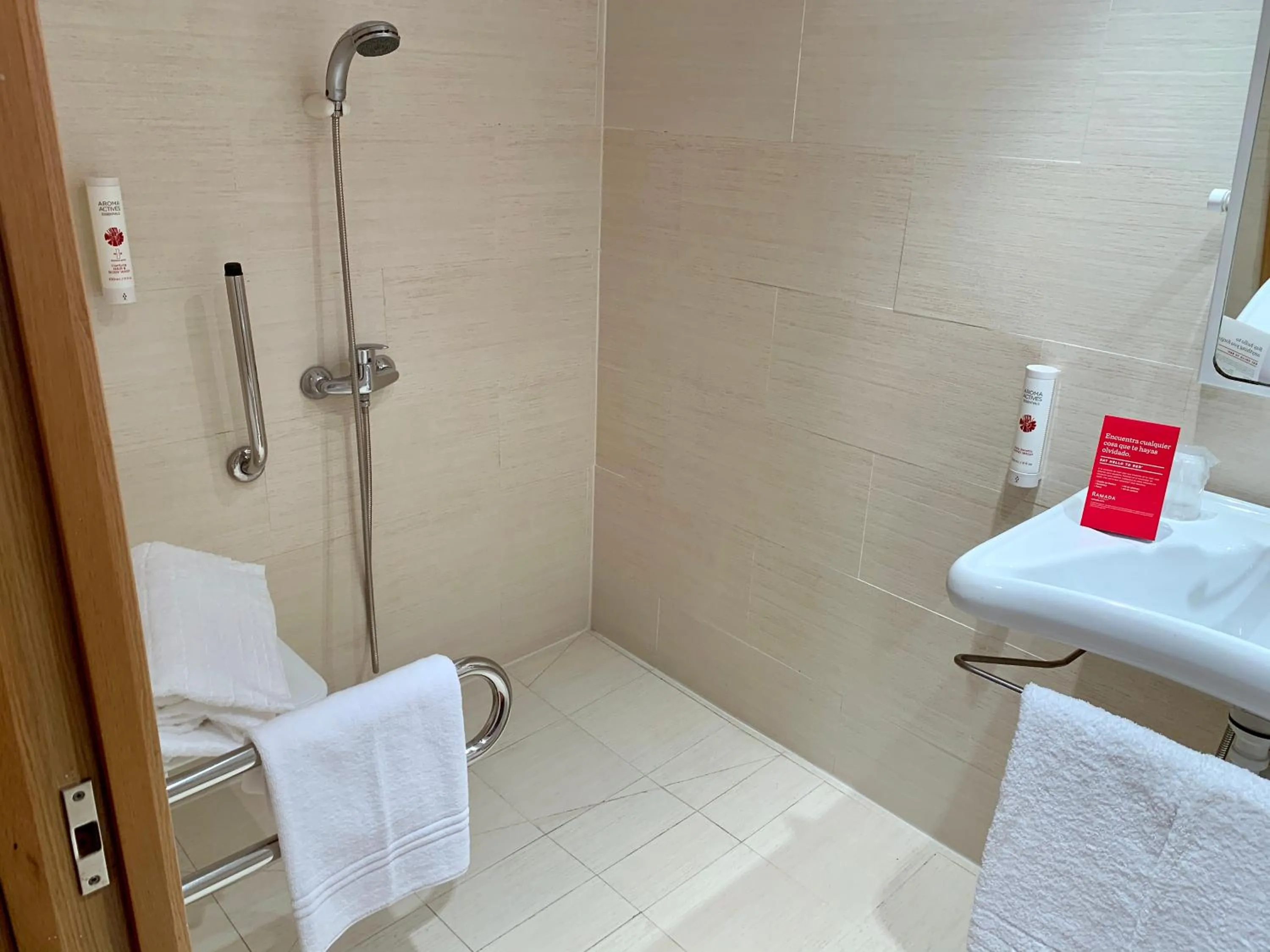 Shower in Ramada by Wyndham Valencia Almussafes