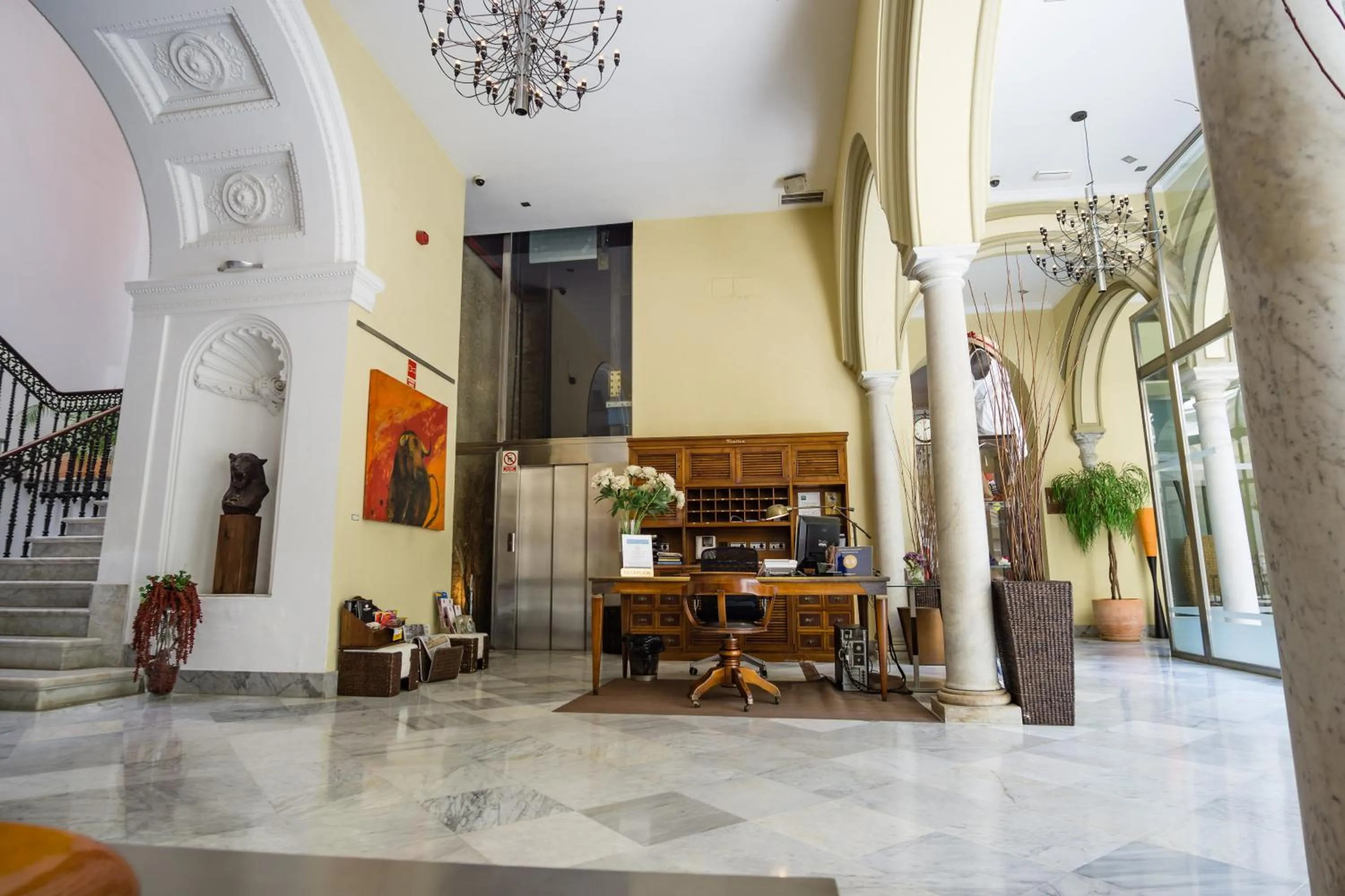 Lobby or reception in Hotel Palacio Garvey
