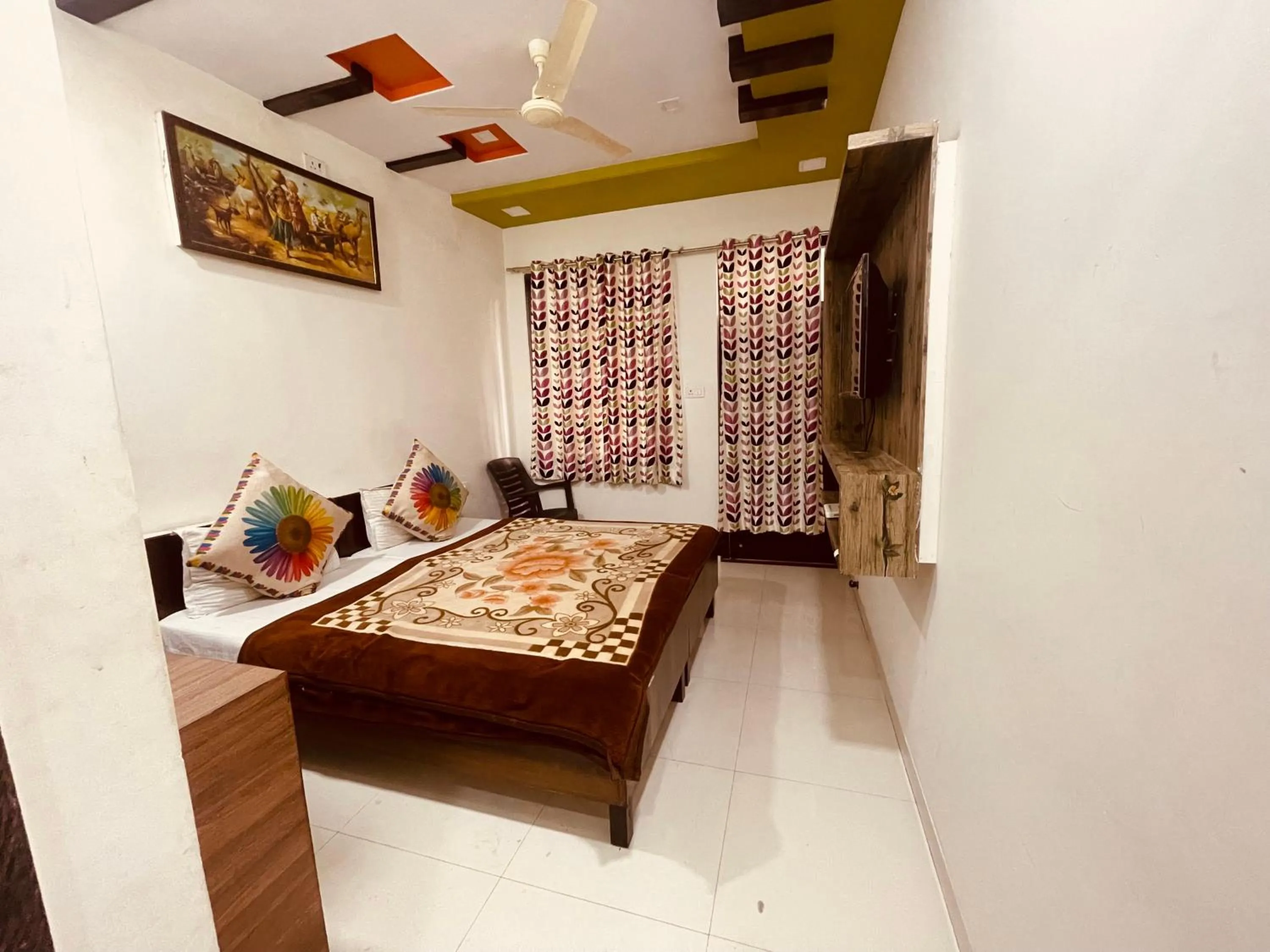 Bed in Hotel Raj Palace