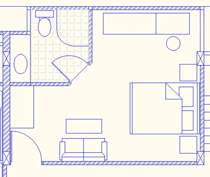 Floor plan in Triple Palms House