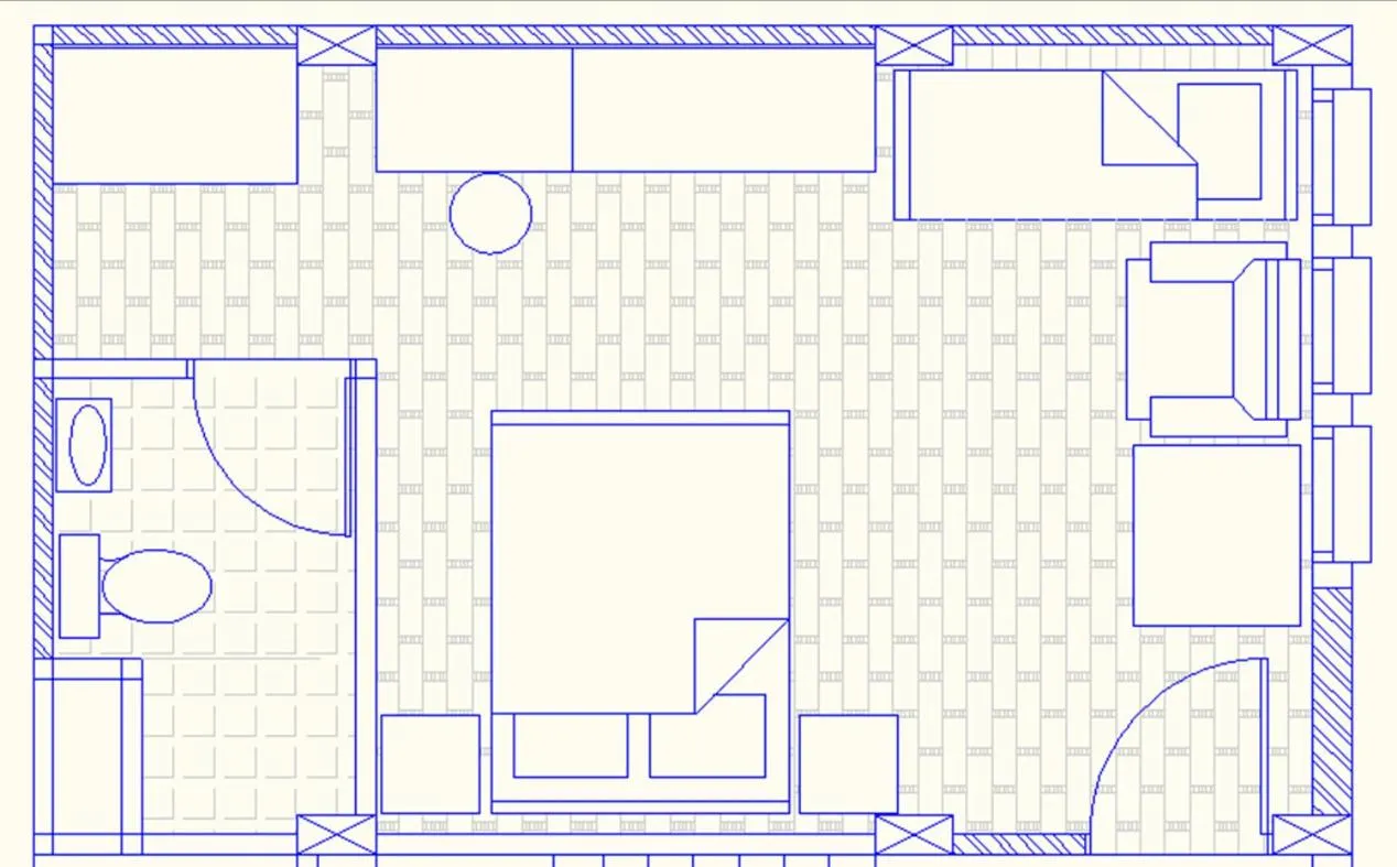 Floor plan in Triple Palms House