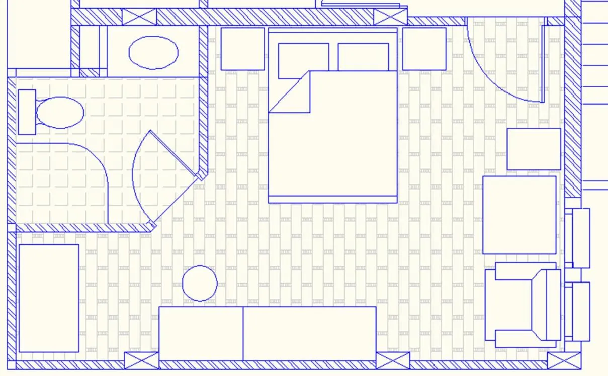 Floor plan in Triple Palms House
