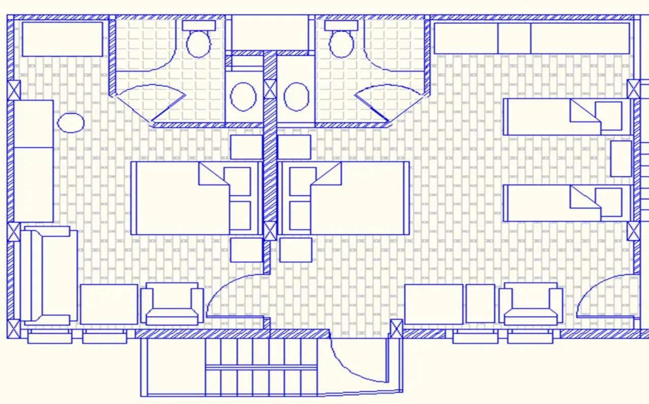 Floor plan in Triple Palms House