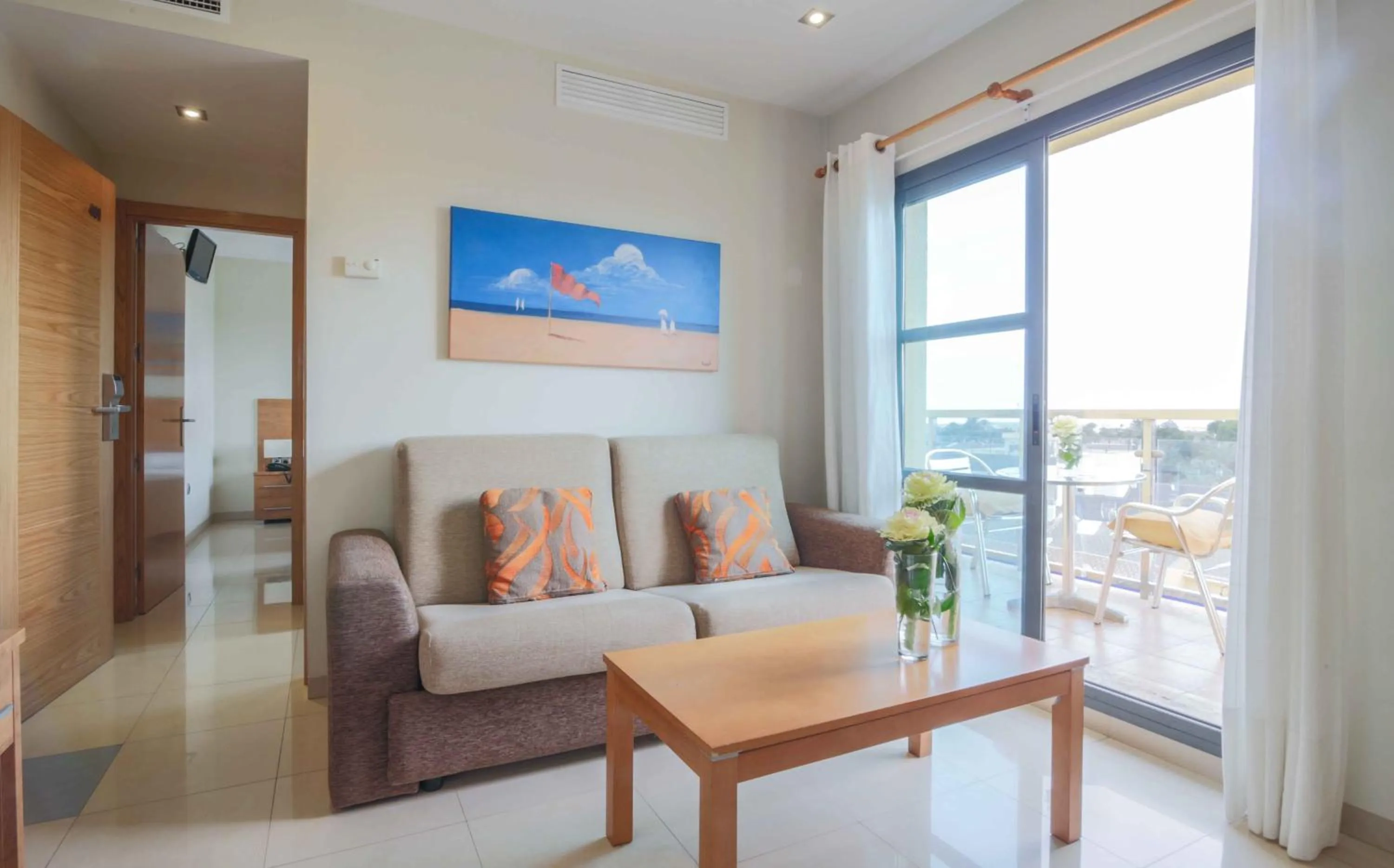 Seating area in Aparthotel Bahía