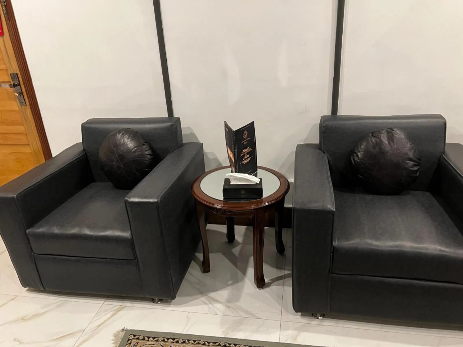 Seating area in Lawrence View Hotel, Lahore