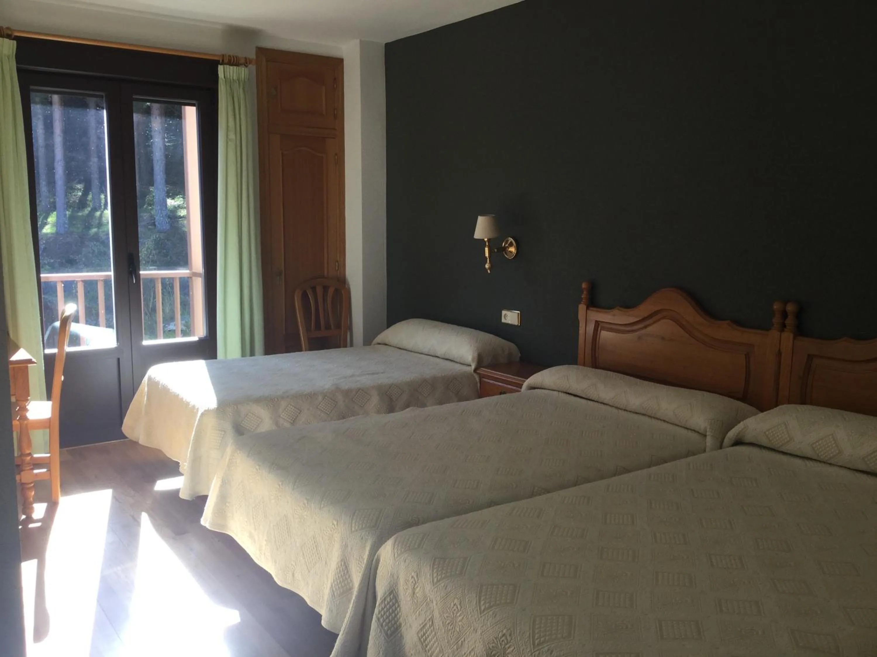 Balcony/Terrace, Bed in Hotel Cinco Castaños