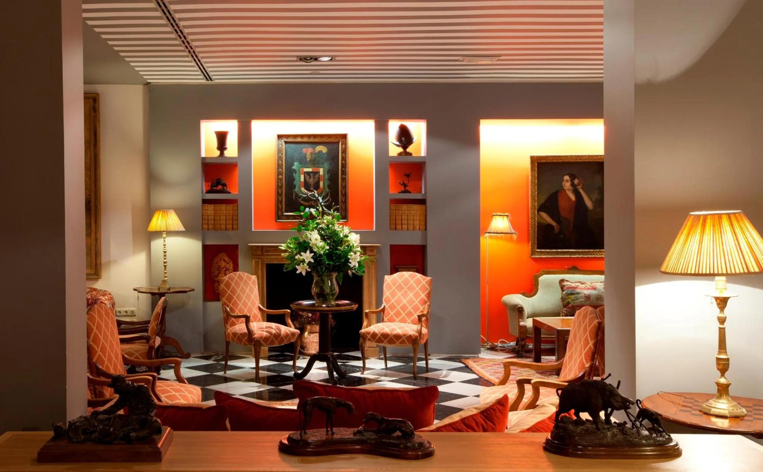 Lobby or reception in Hotel Doña María