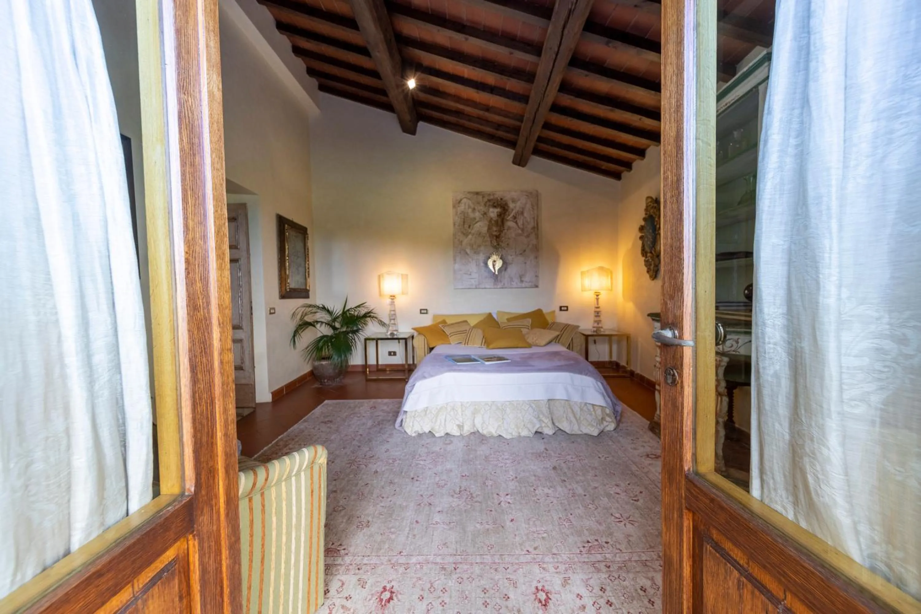Bedroom, Bed in Tenuta le Viste - panoramic Villa