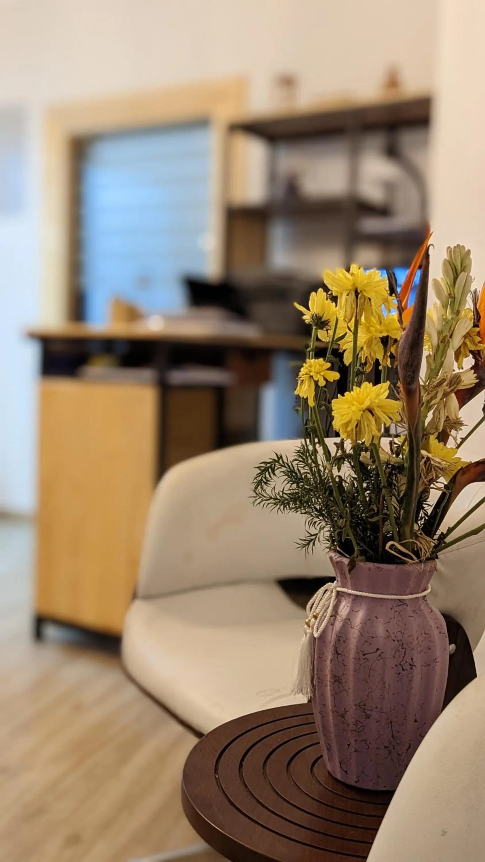 Seating area in Champollion Hostel