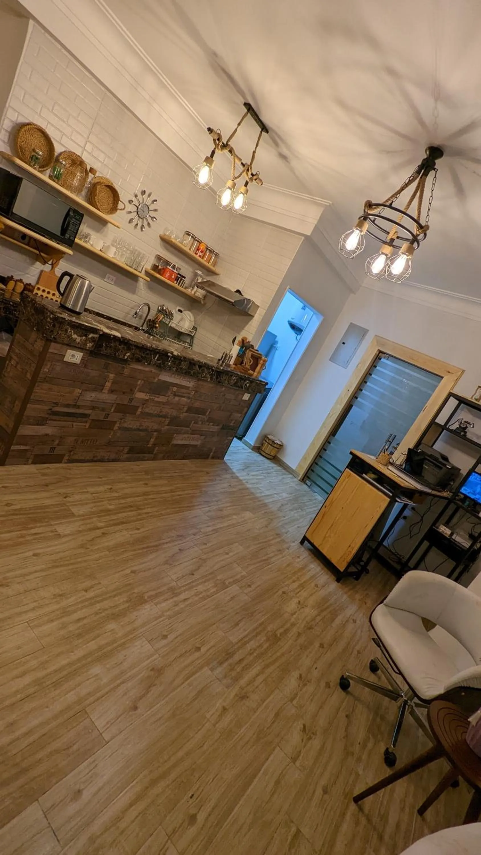 Kitchen or kitchenette in Champollion Hostel