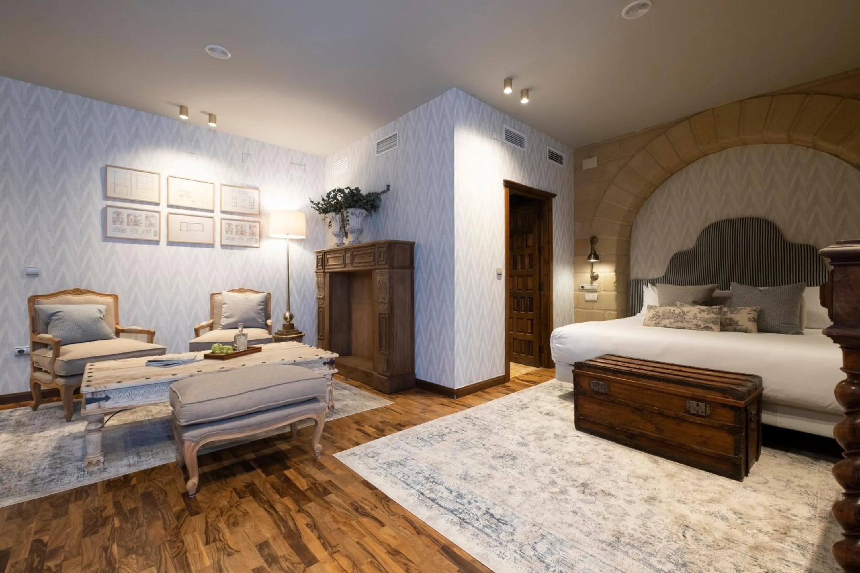 Bed in Hotel Cetina Palacio de los Salcedo