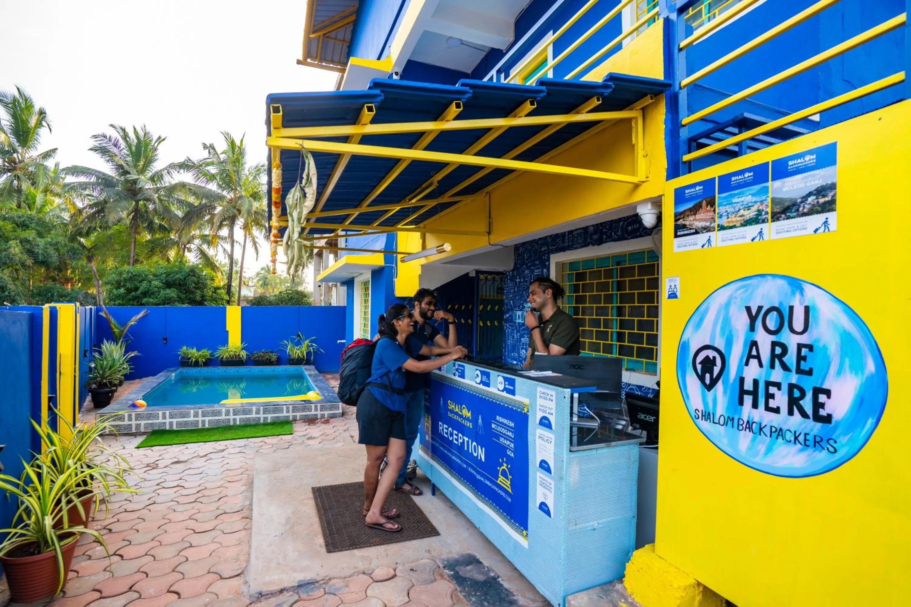 Lobby or reception in Shalom Backpackers Anjuna Goa