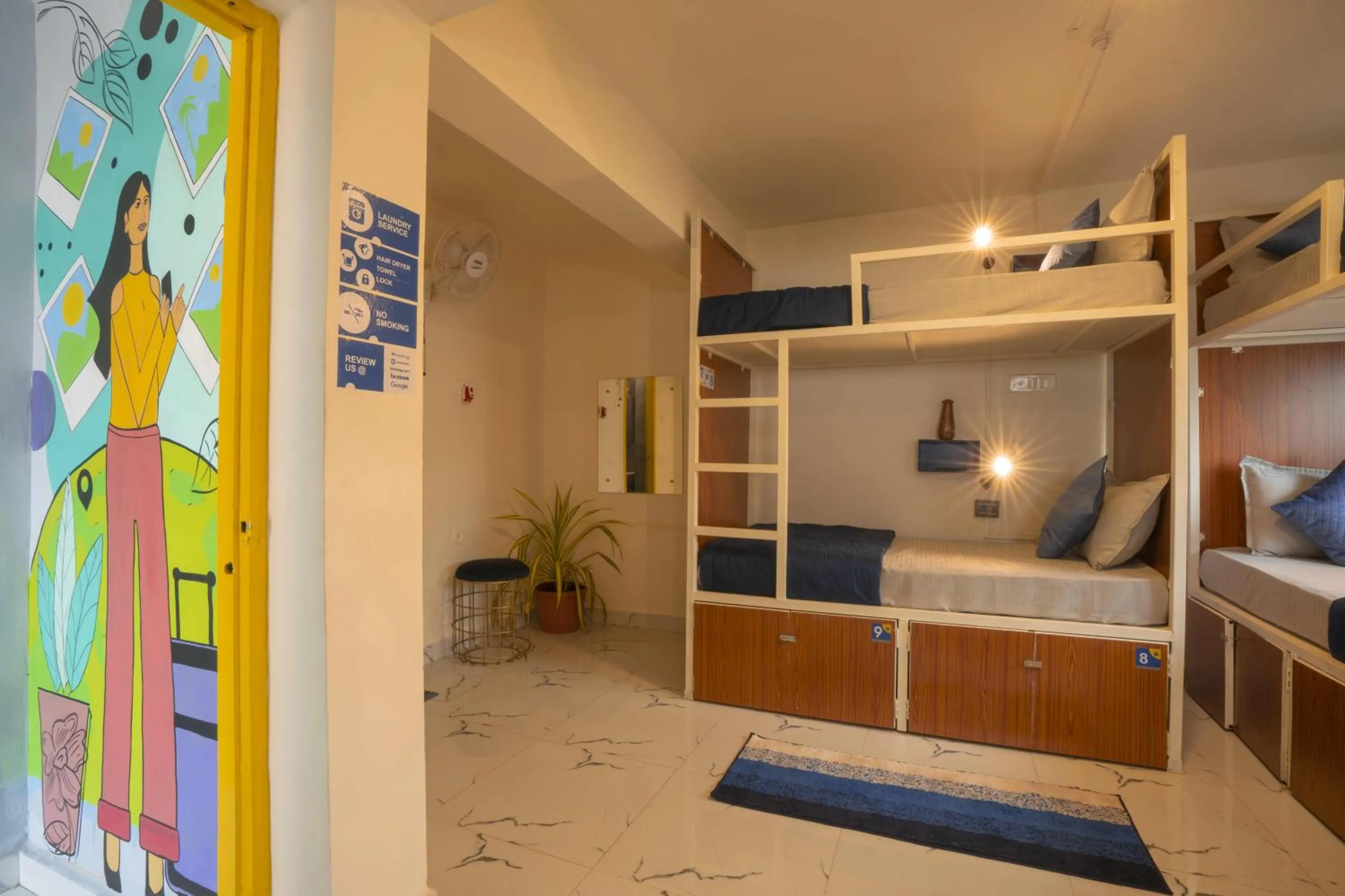 Bed in Shalom Backpackers Anjuna Goa