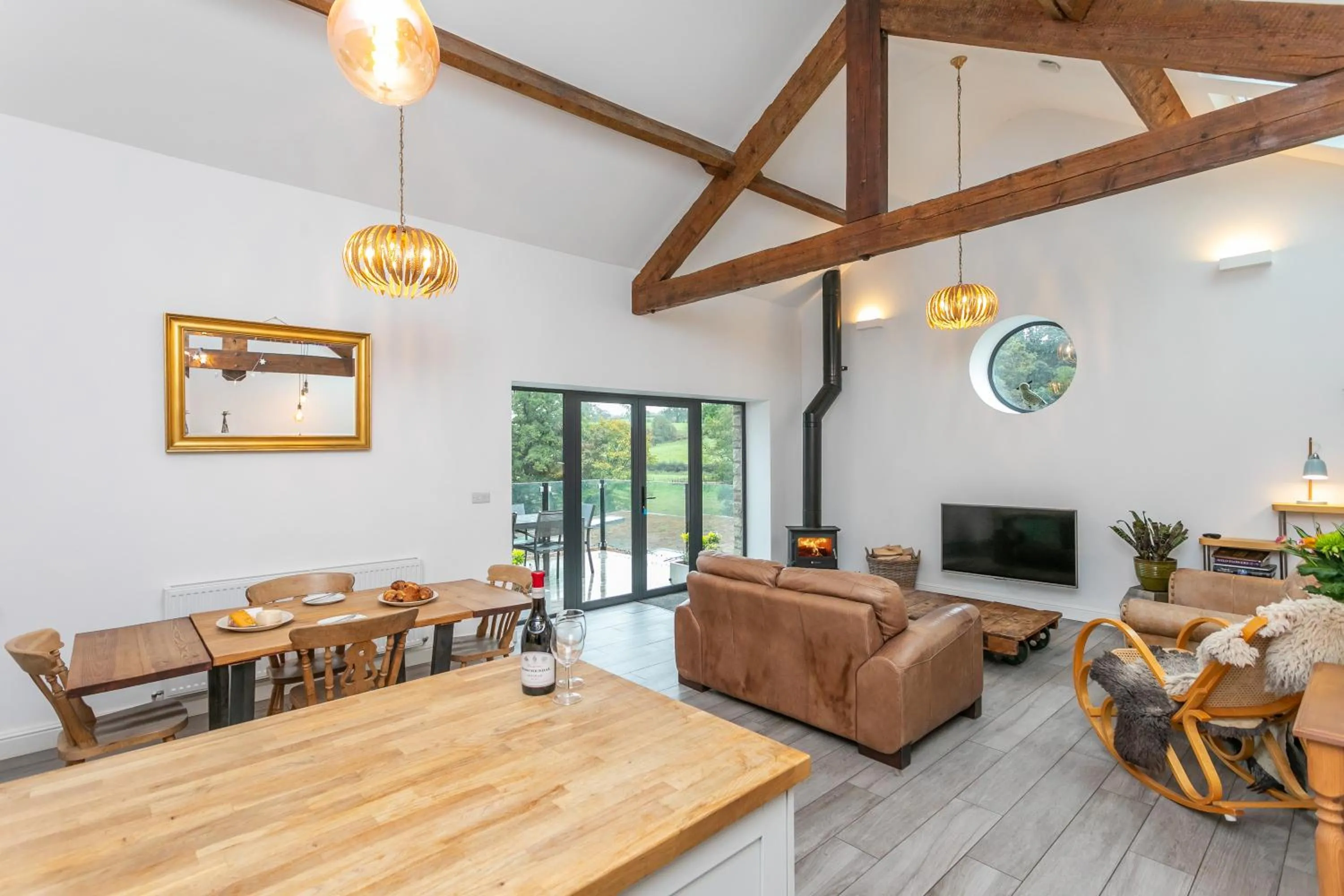 Living room in Riverbank Cottage