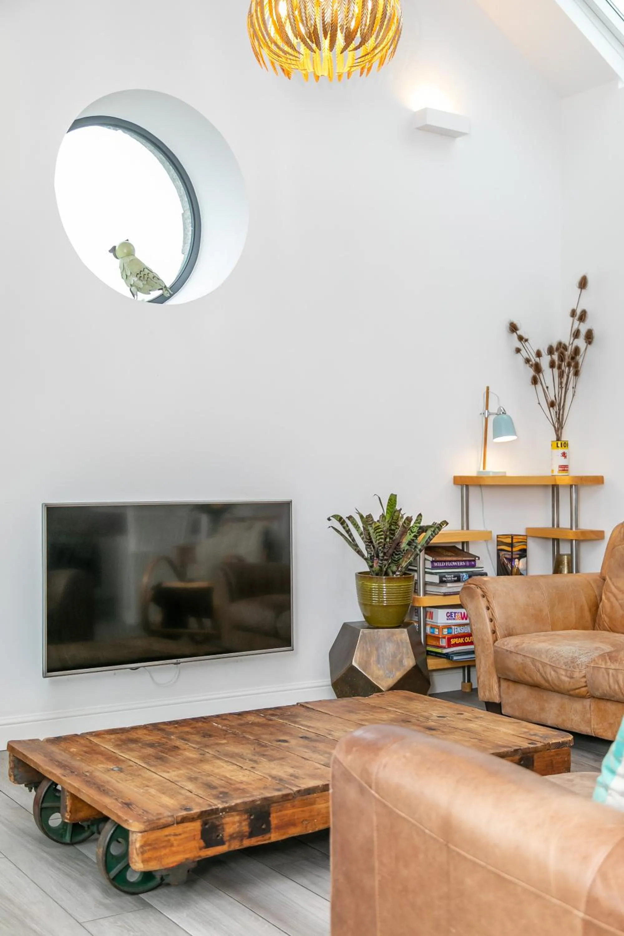 Living room in Riverbank Cottage