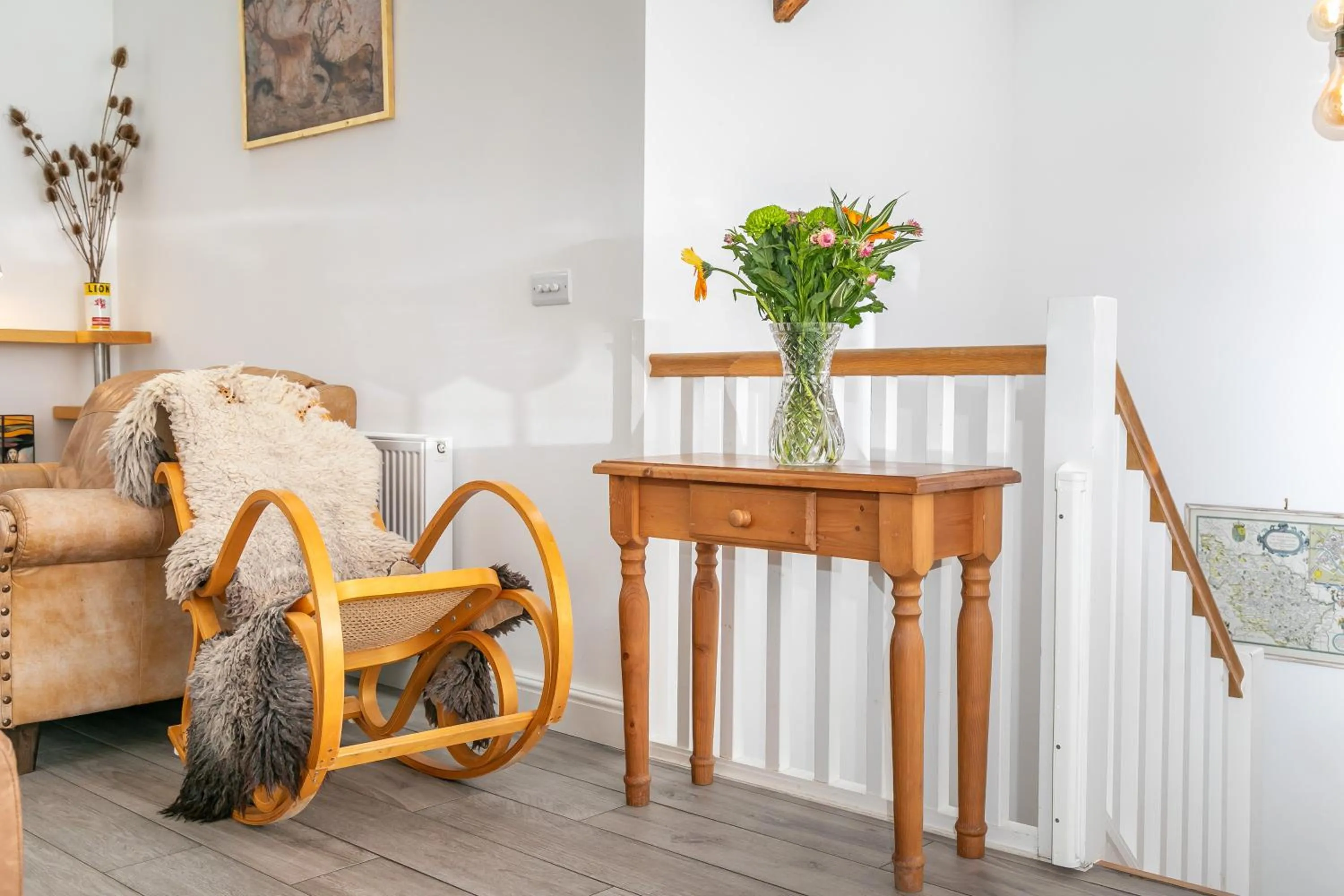 Living room in Riverbank Cottage