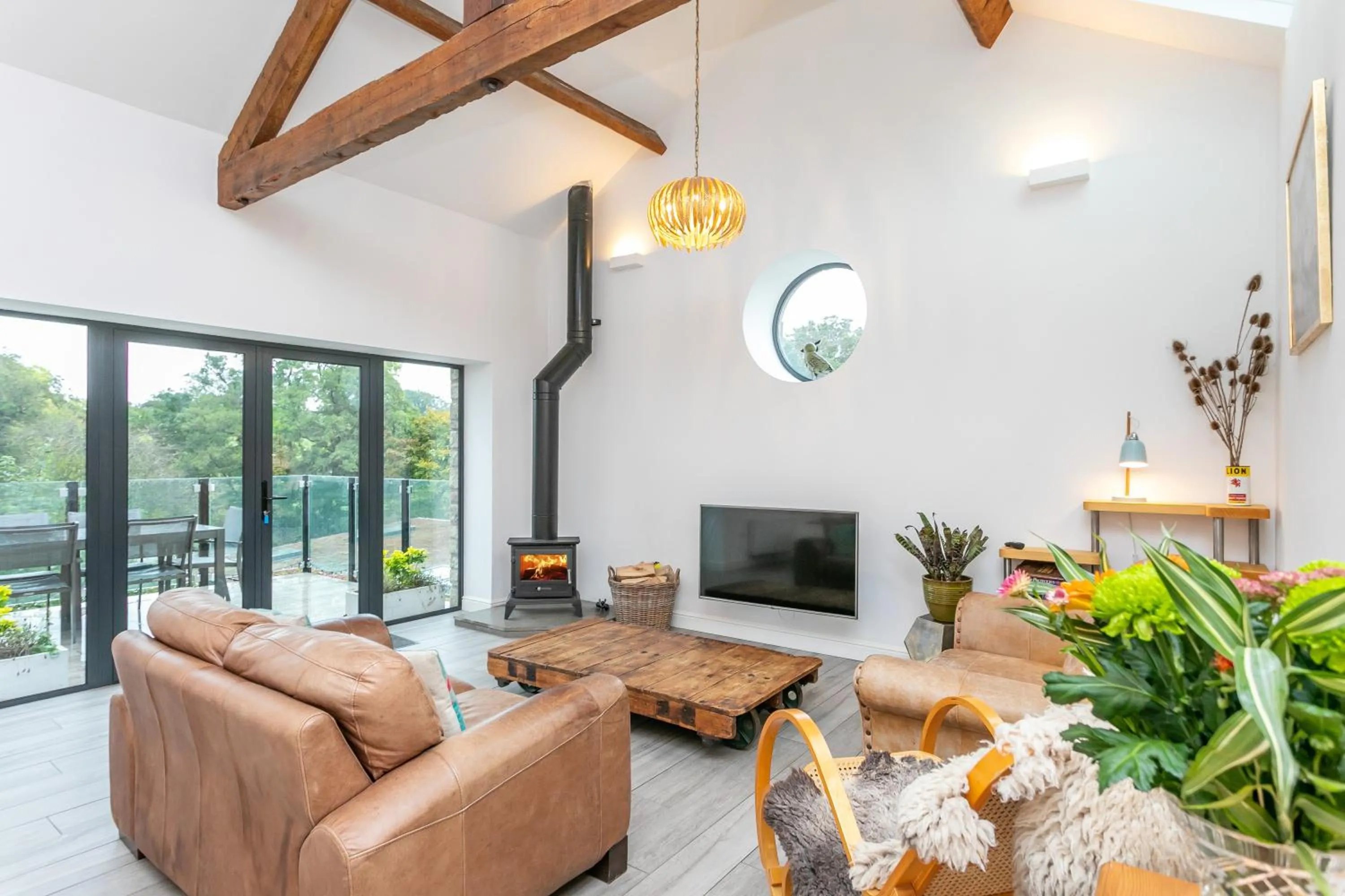 Living room in Riverbank Cottage
