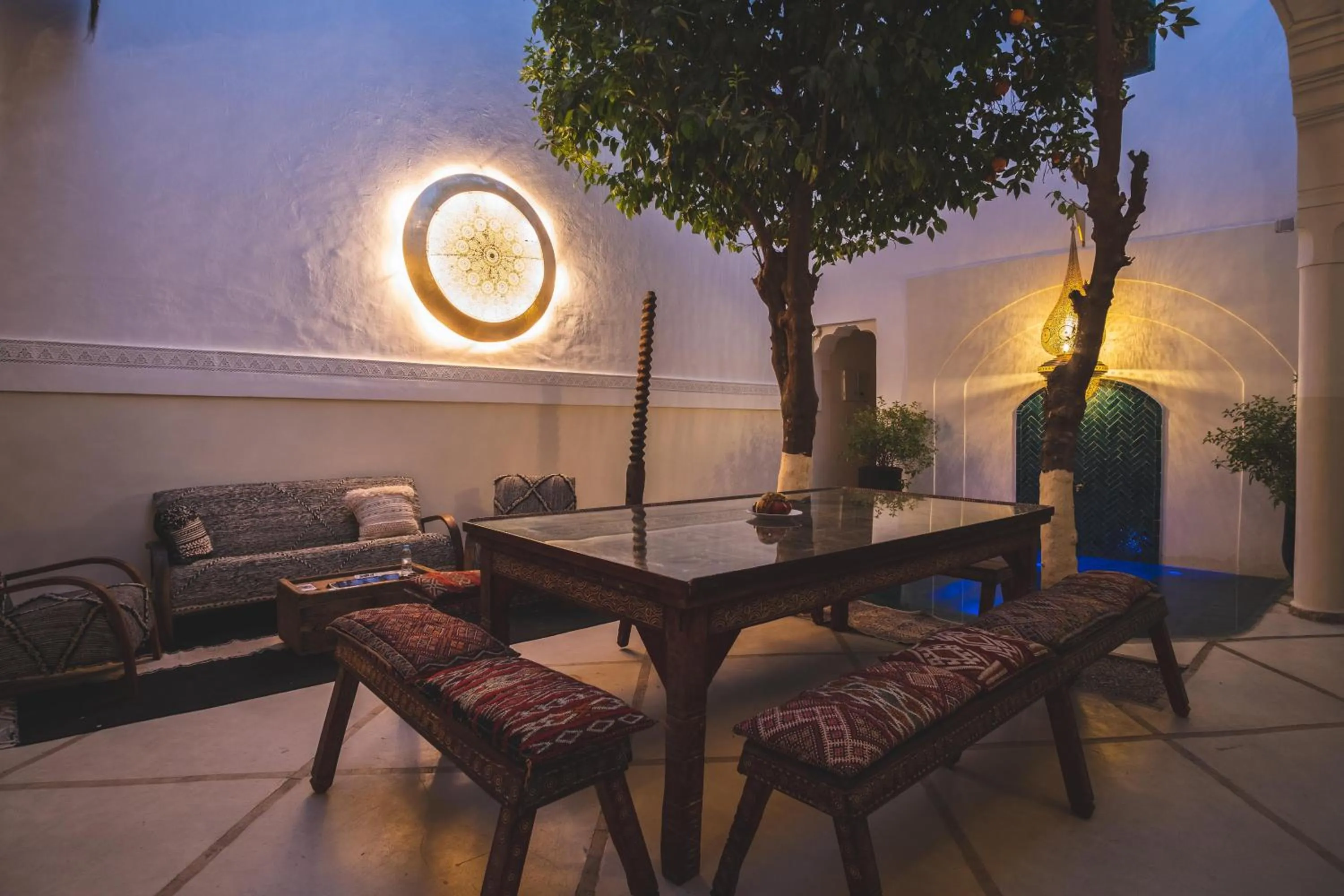 Patio in Riad Villa Berna under Swiss Management