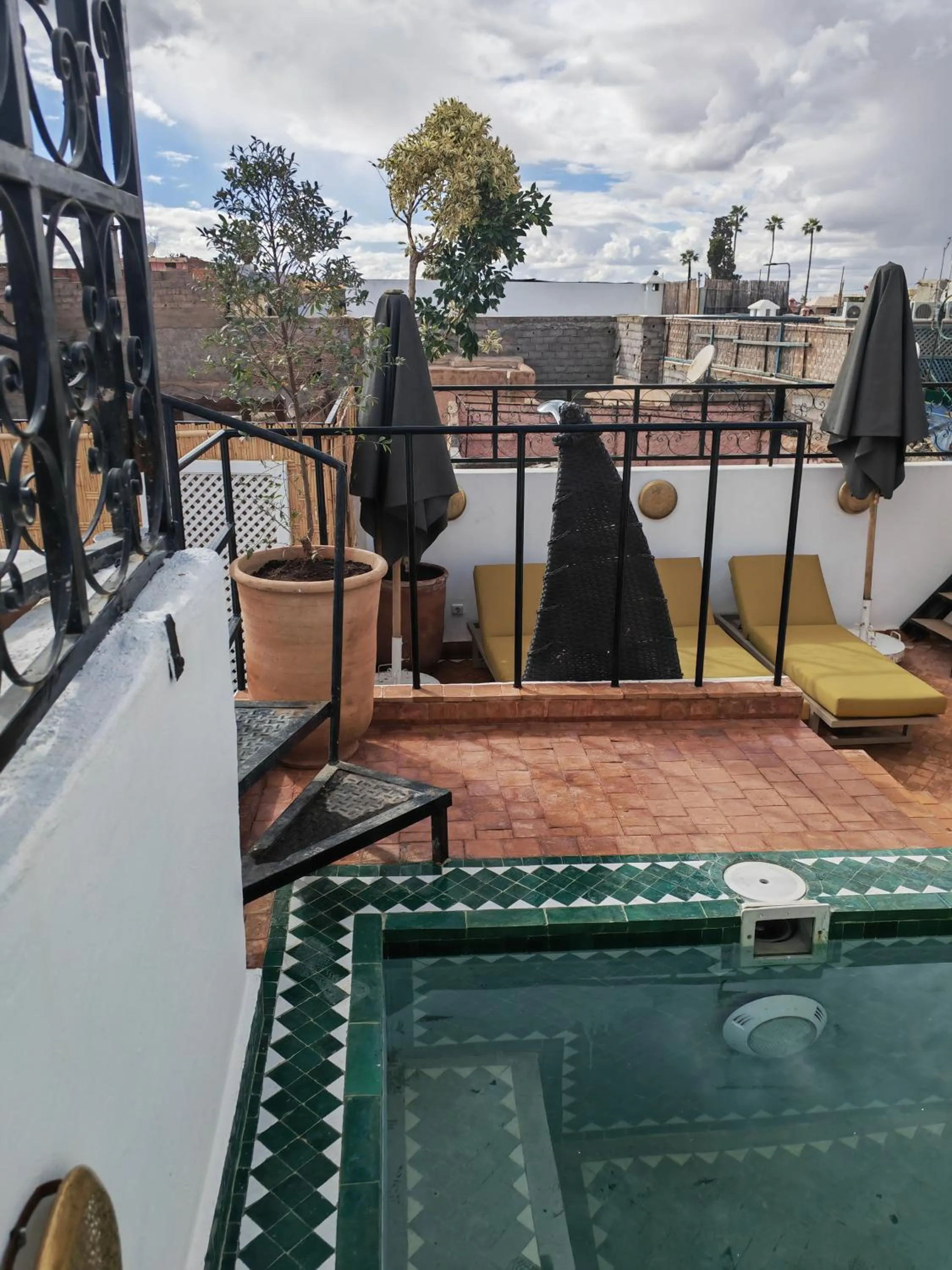 Swimming pool in Riad Villa Berna under Swiss Management