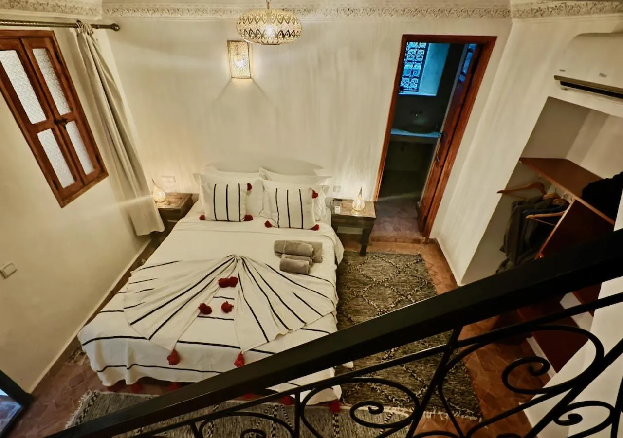 Bed in Riad Villa Berna under Swiss Management