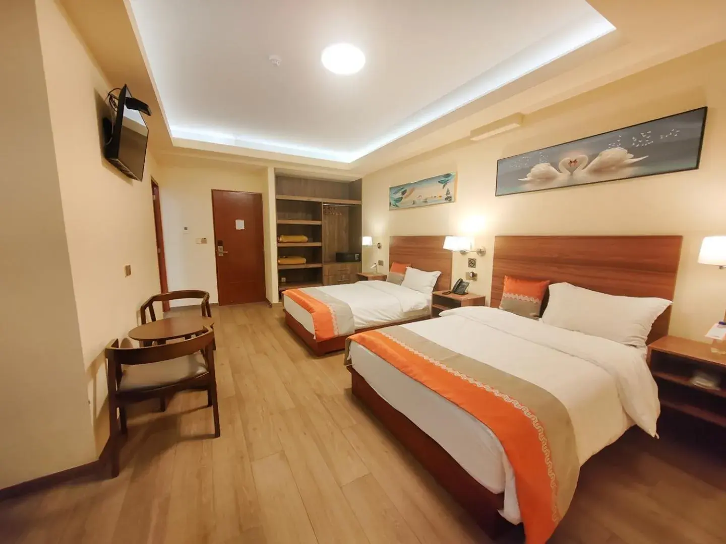 Double Room with Two Double Beds in SM HOTEL Plus Double Room with Two Double Beds in SM HOTEL Plus
