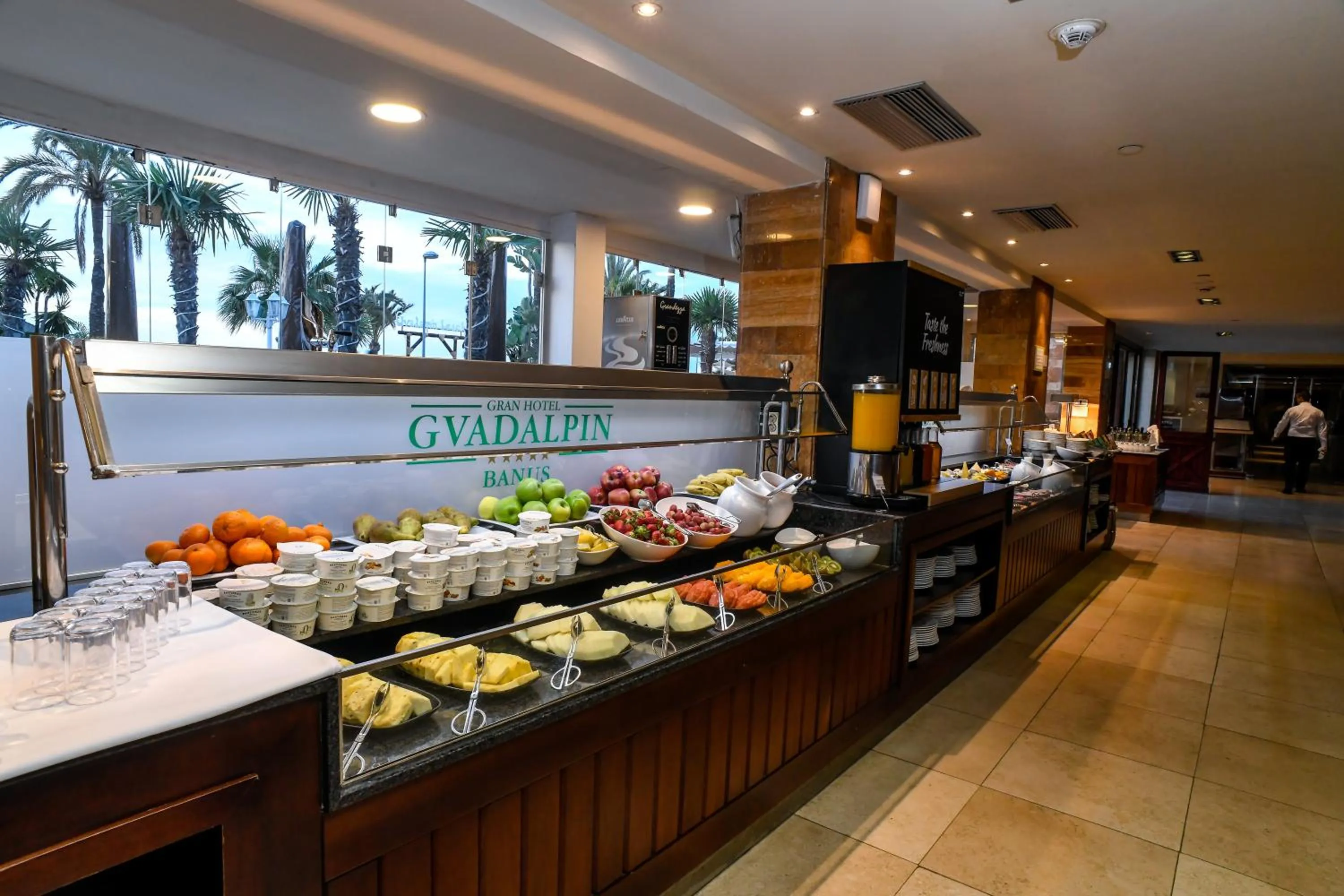 Buffet breakfast in Gran Hotel Guadalpín Banus