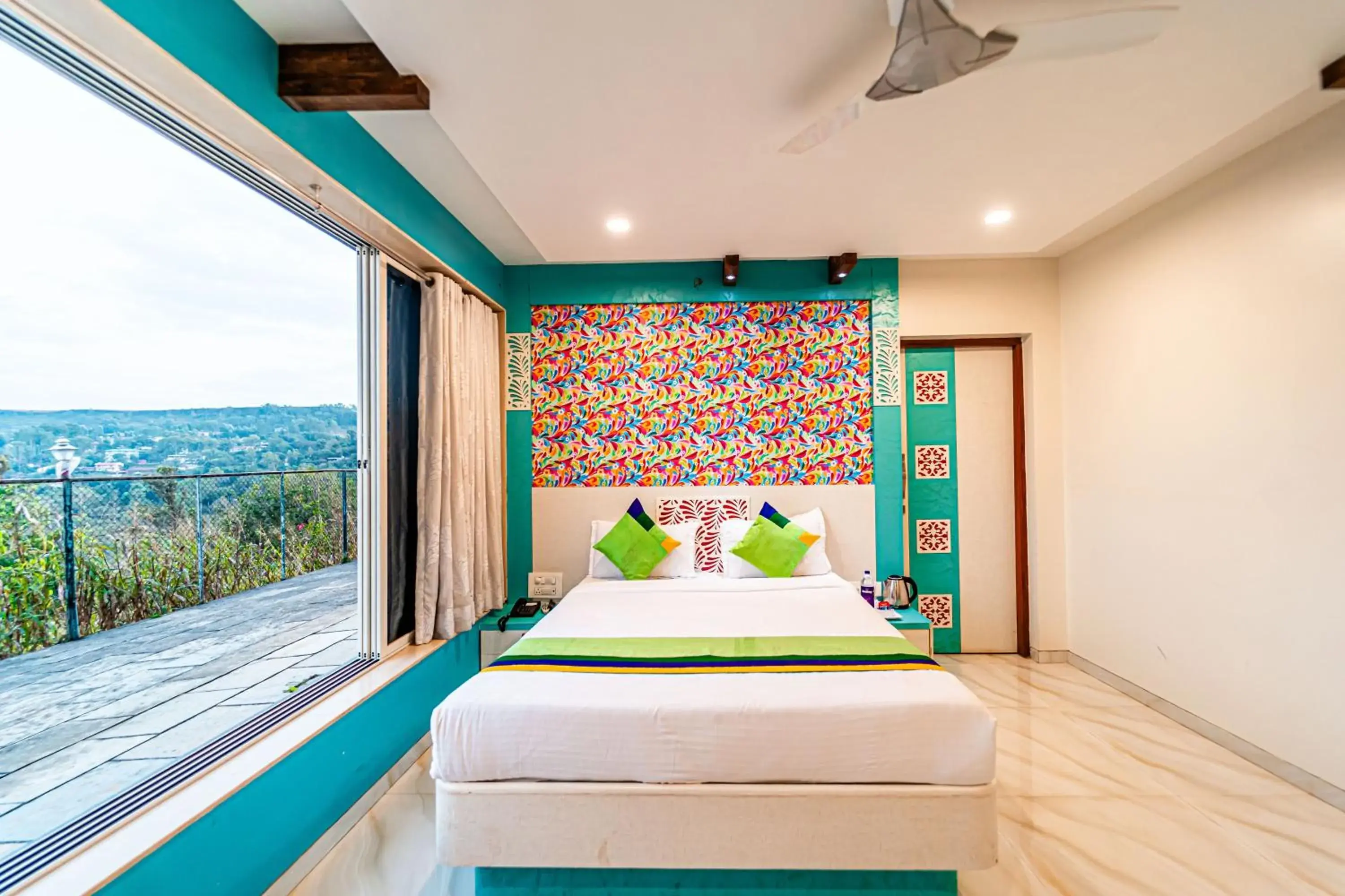 Bedroom in Treebo Raval Resort with Valley View Bedroom in Treebo Raval Resort with Valley View